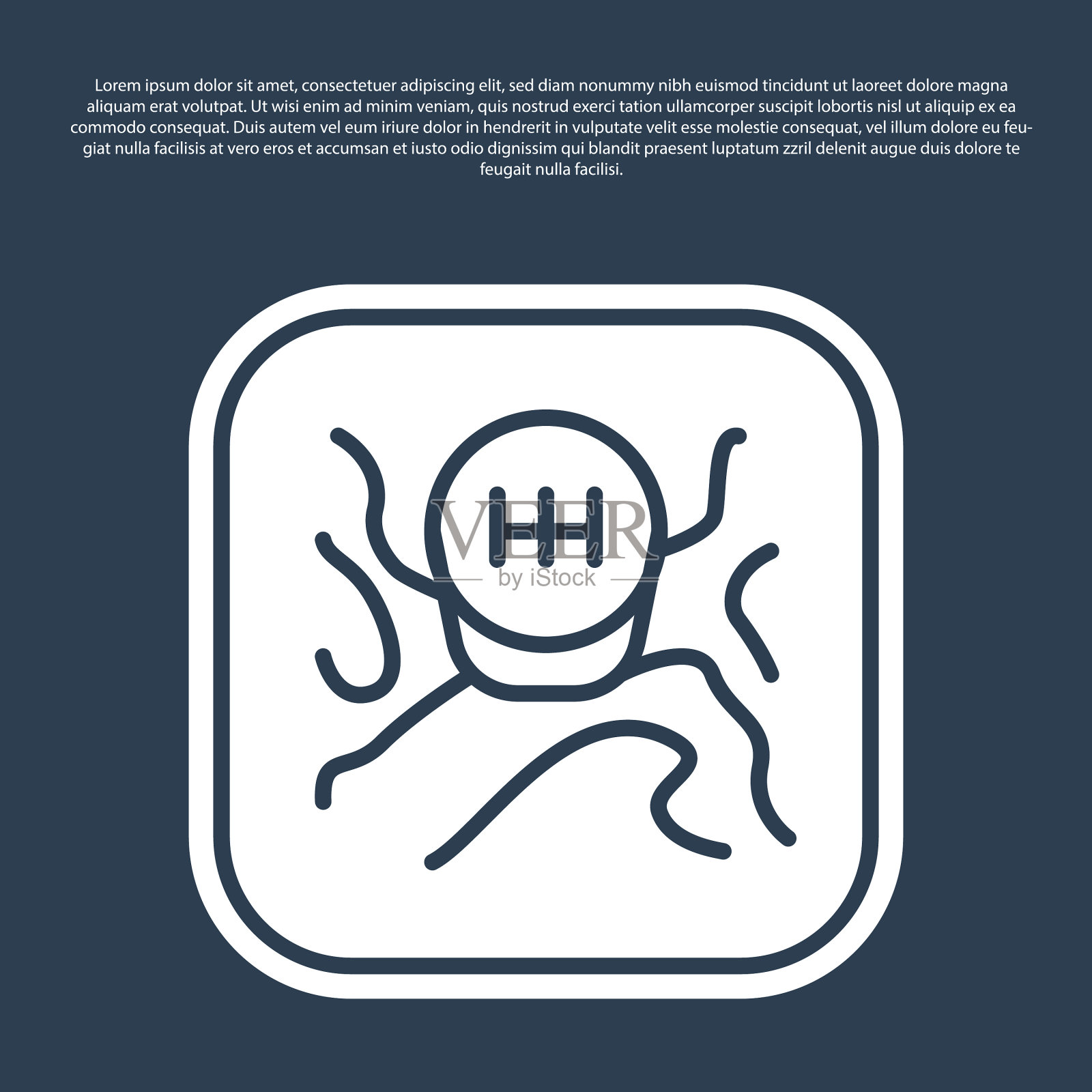 蓝色线的换挡图标隔离在蓝色插画图片素材