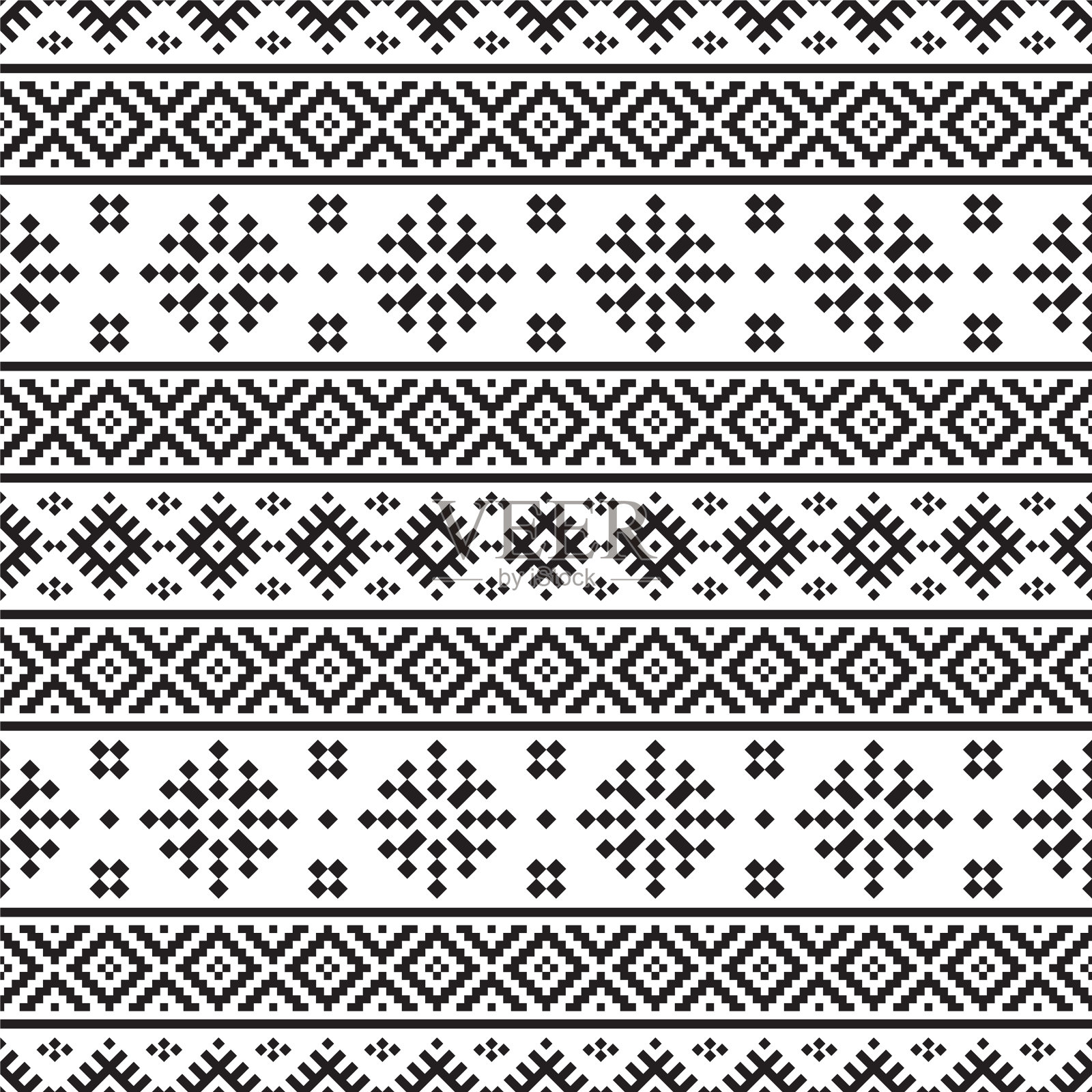 圣诞节的民族图案插画图片素材