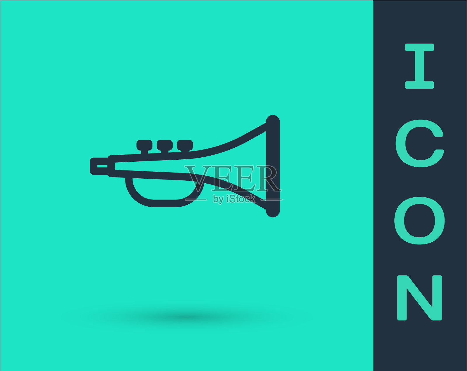 黑线乐器小号图标图标素材