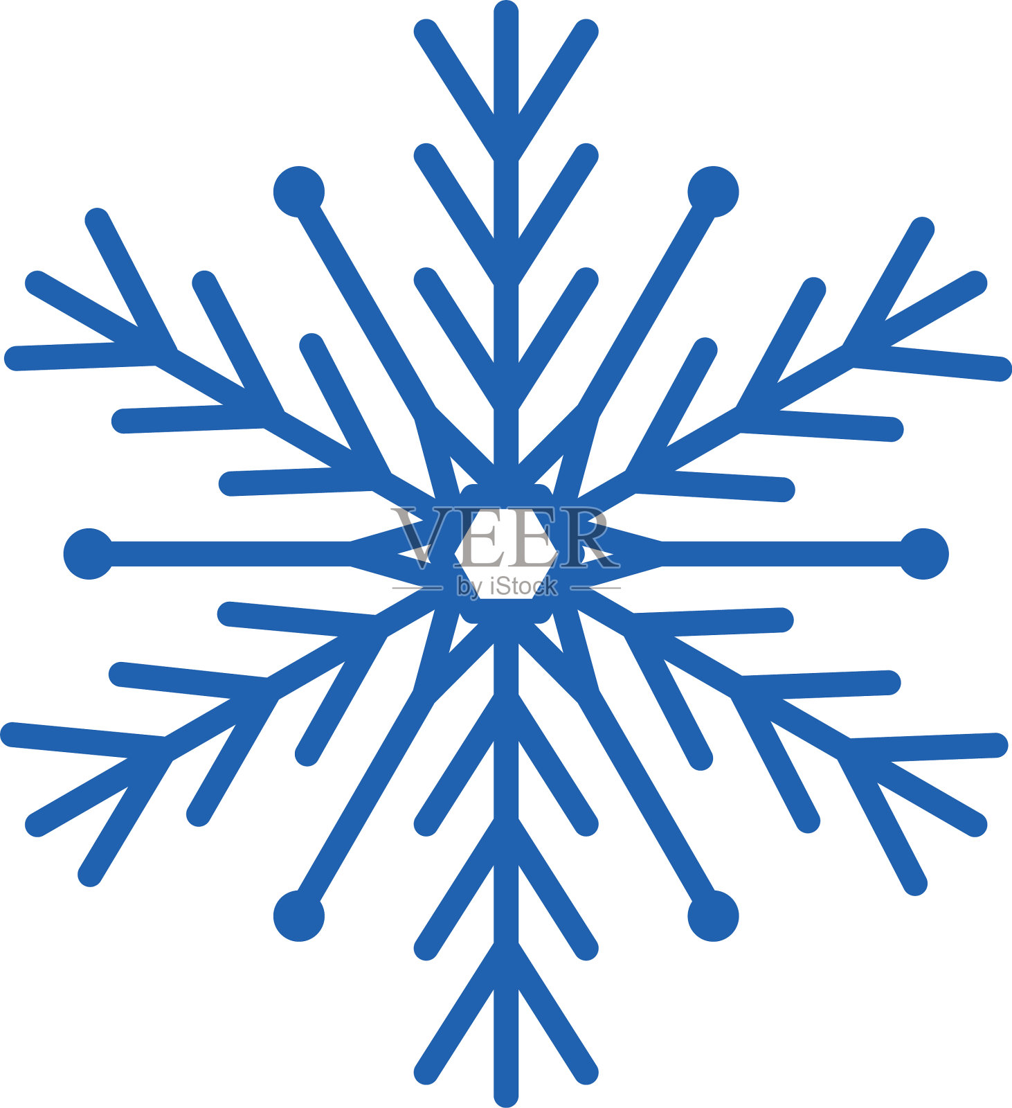 蓝色雪花冬季设计设计元素图片