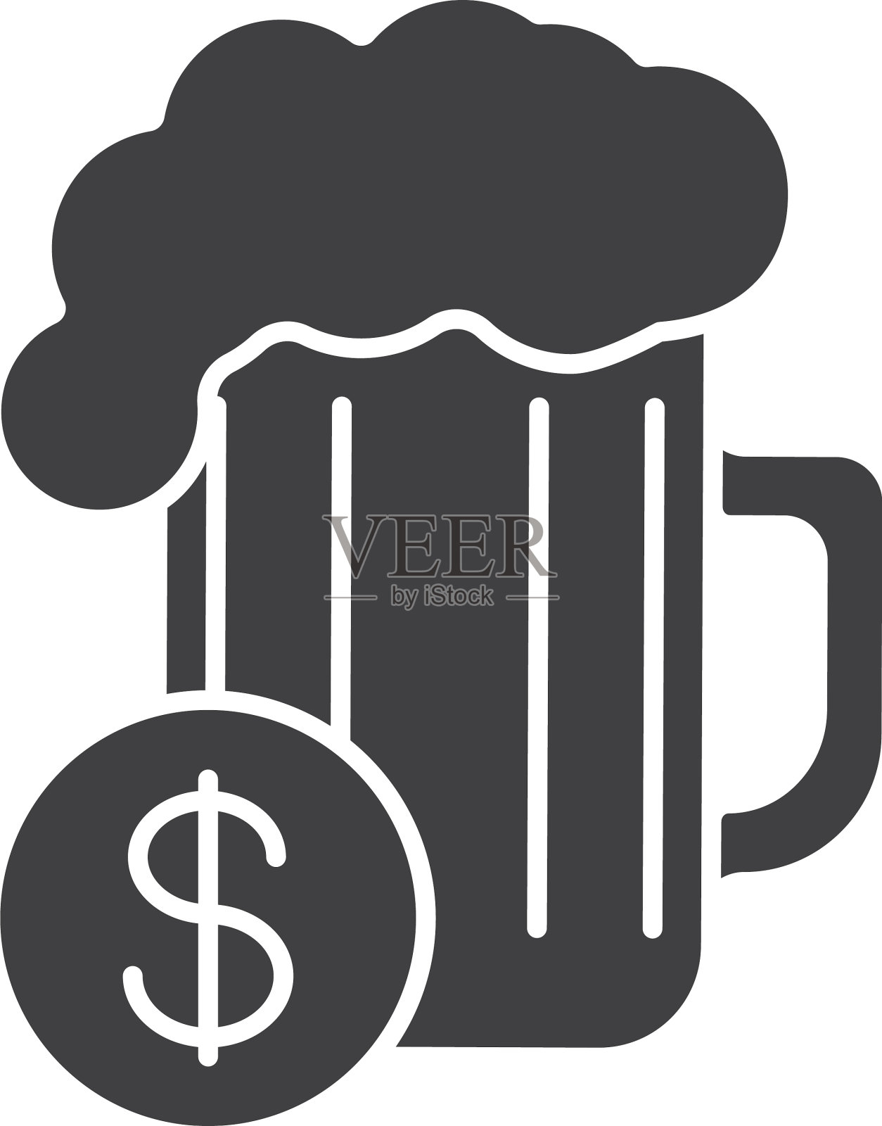 购买啤酒字形图标设计元素图片