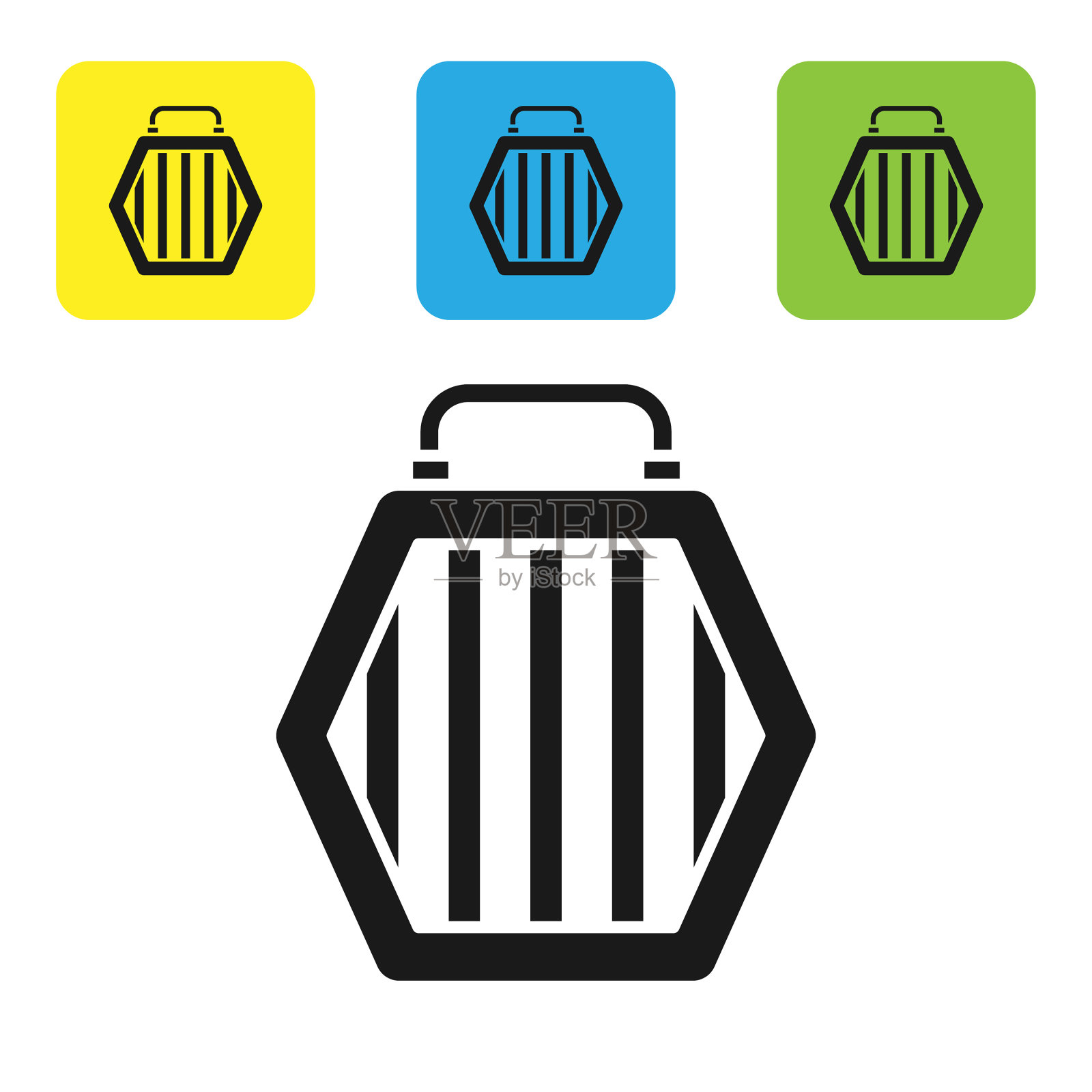 黑色宠物手提箱图标孤立在白色图标素材