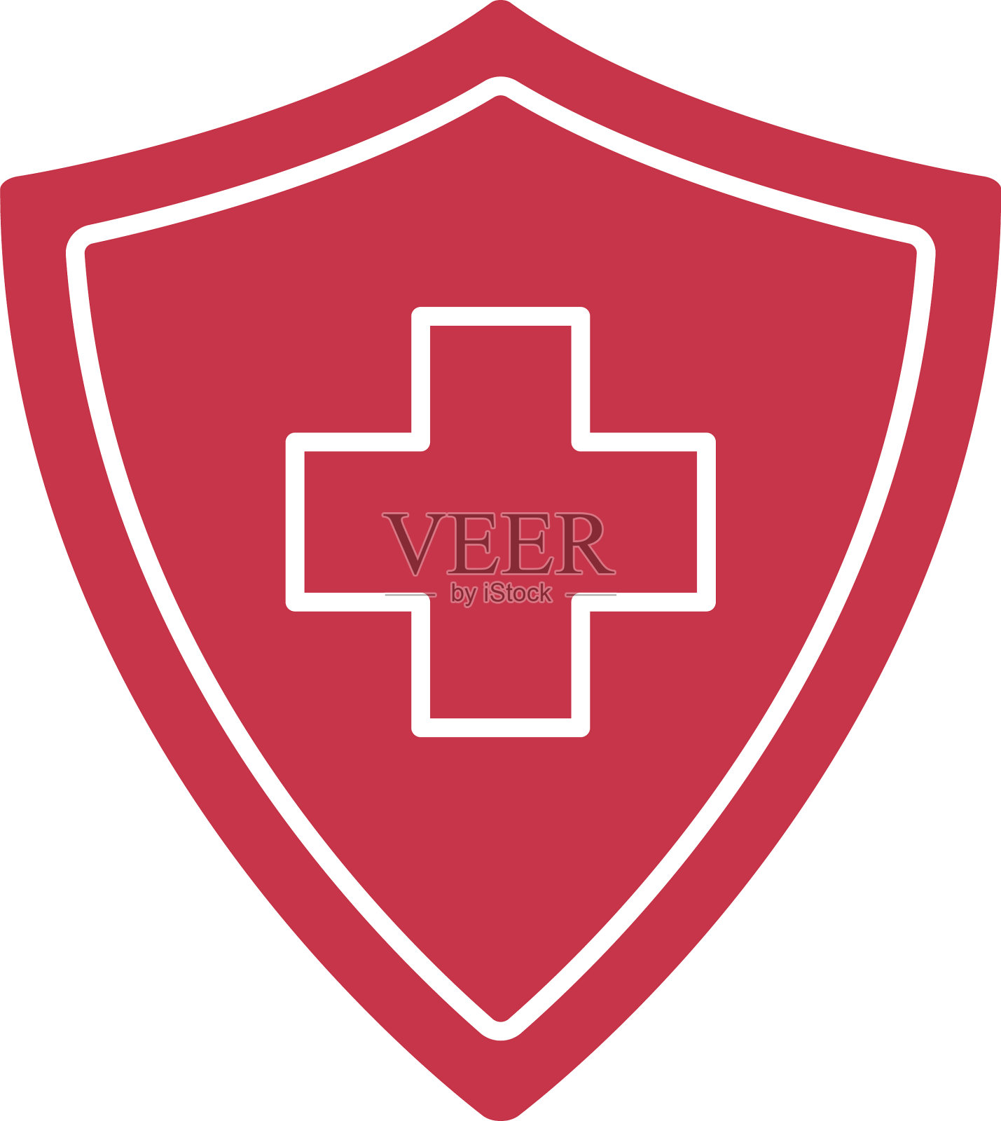 医疗保险字形彩色图标图标素材