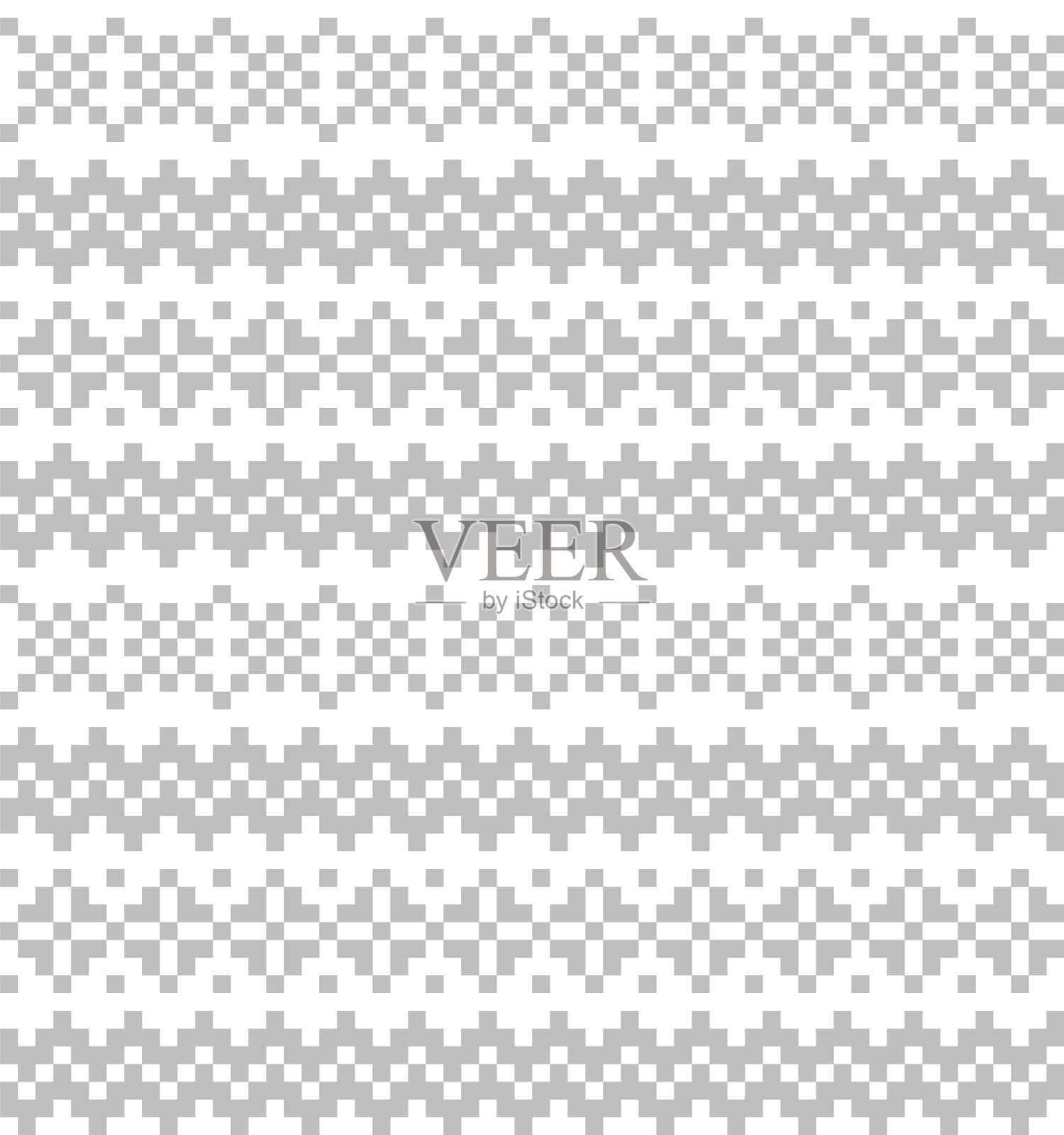 圣诞雪花集市岛无缝图案插画图片素材