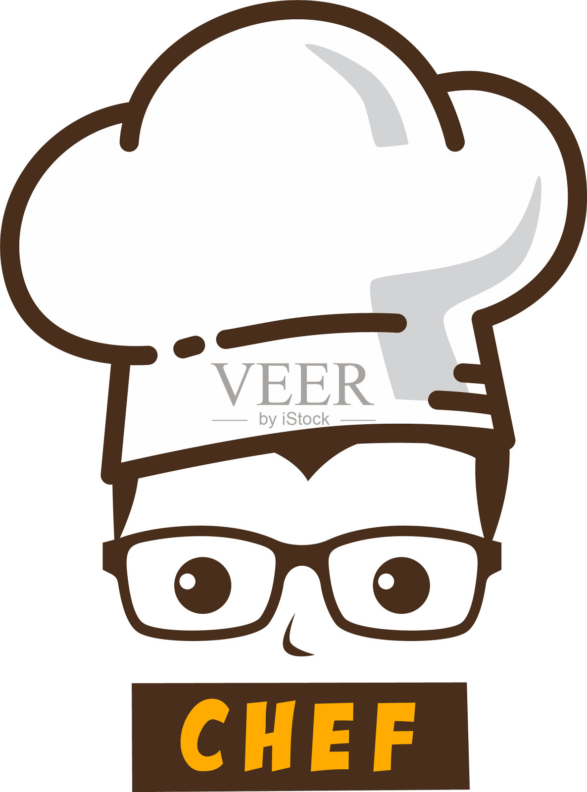 男师傅人物卡通艺术标志图标插画图片素材