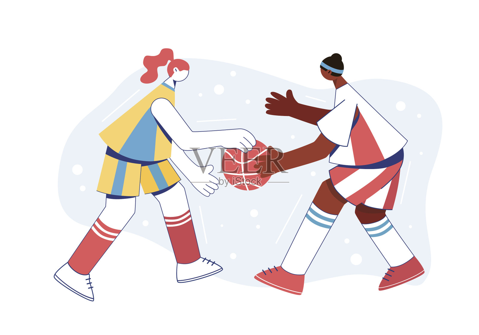 女子篮球女孩训练运球设计元素图片