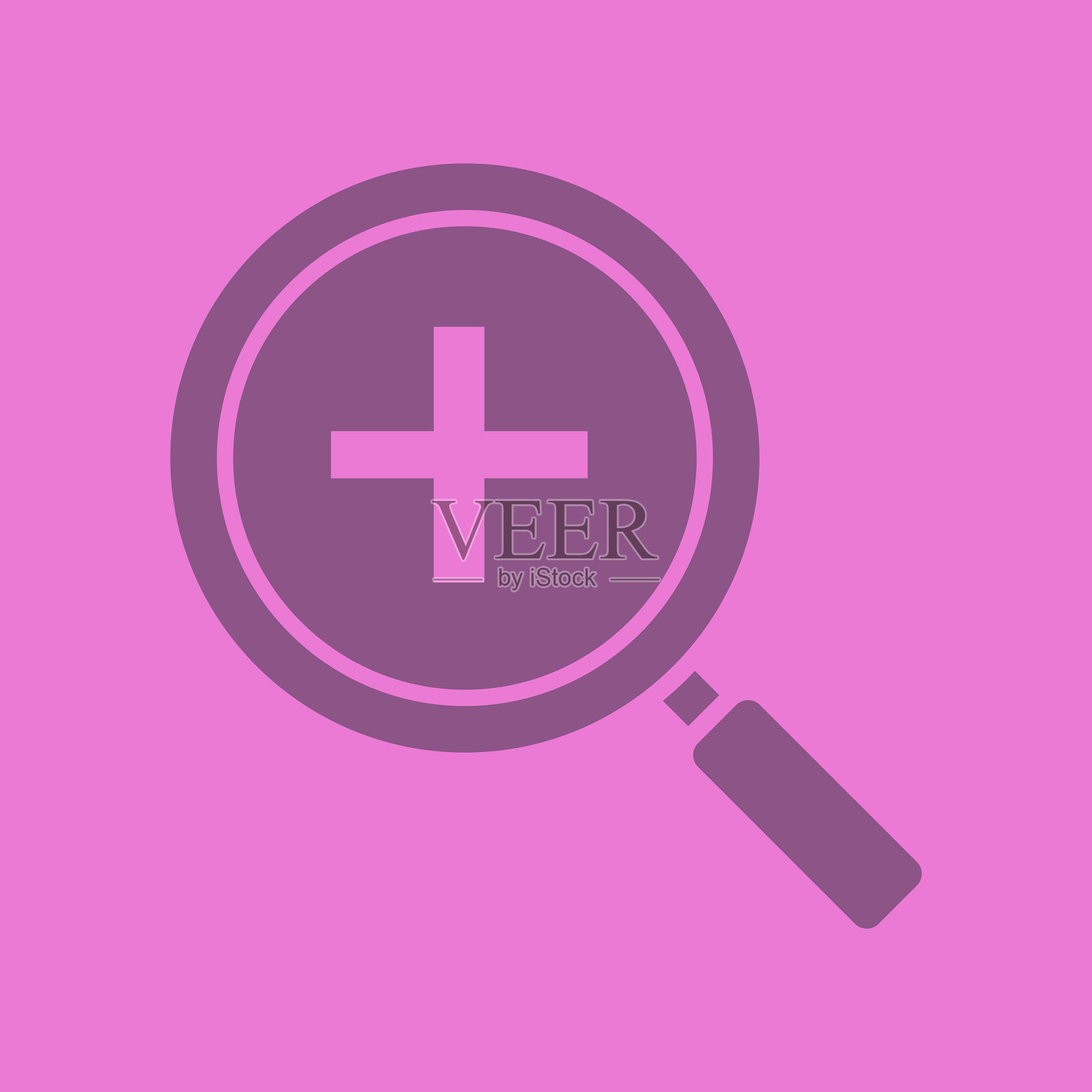 放大放大镜与加字形颜色插画图片素材