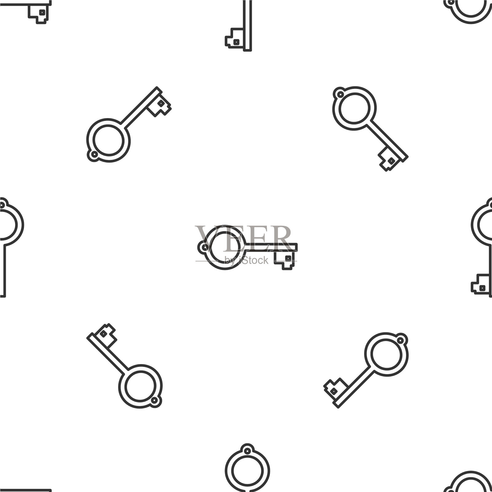 灰线古键为游戏图标隔离插画图片素材