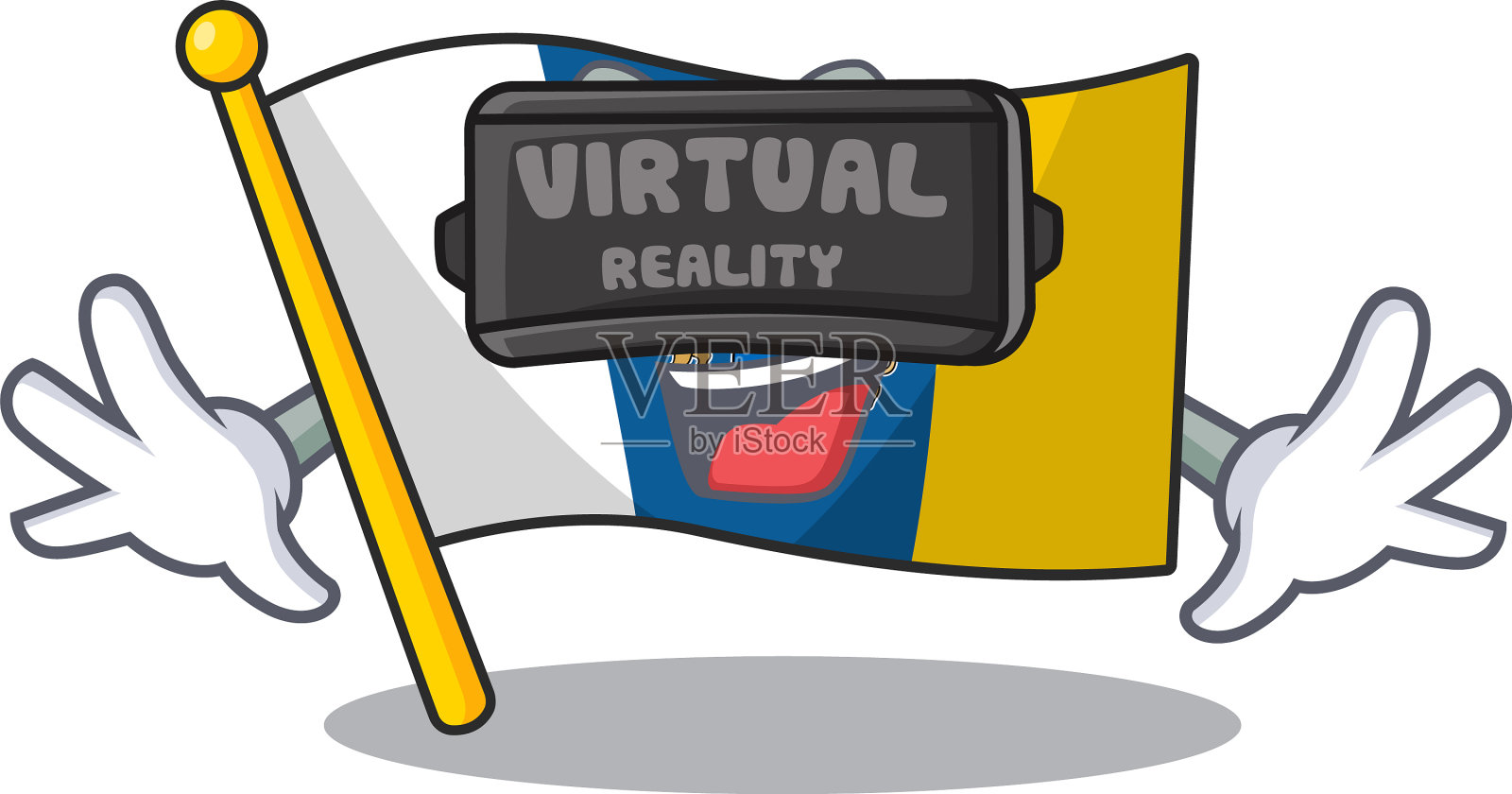 酷旗金丝雀岛卷轴字符使用插画图片素材