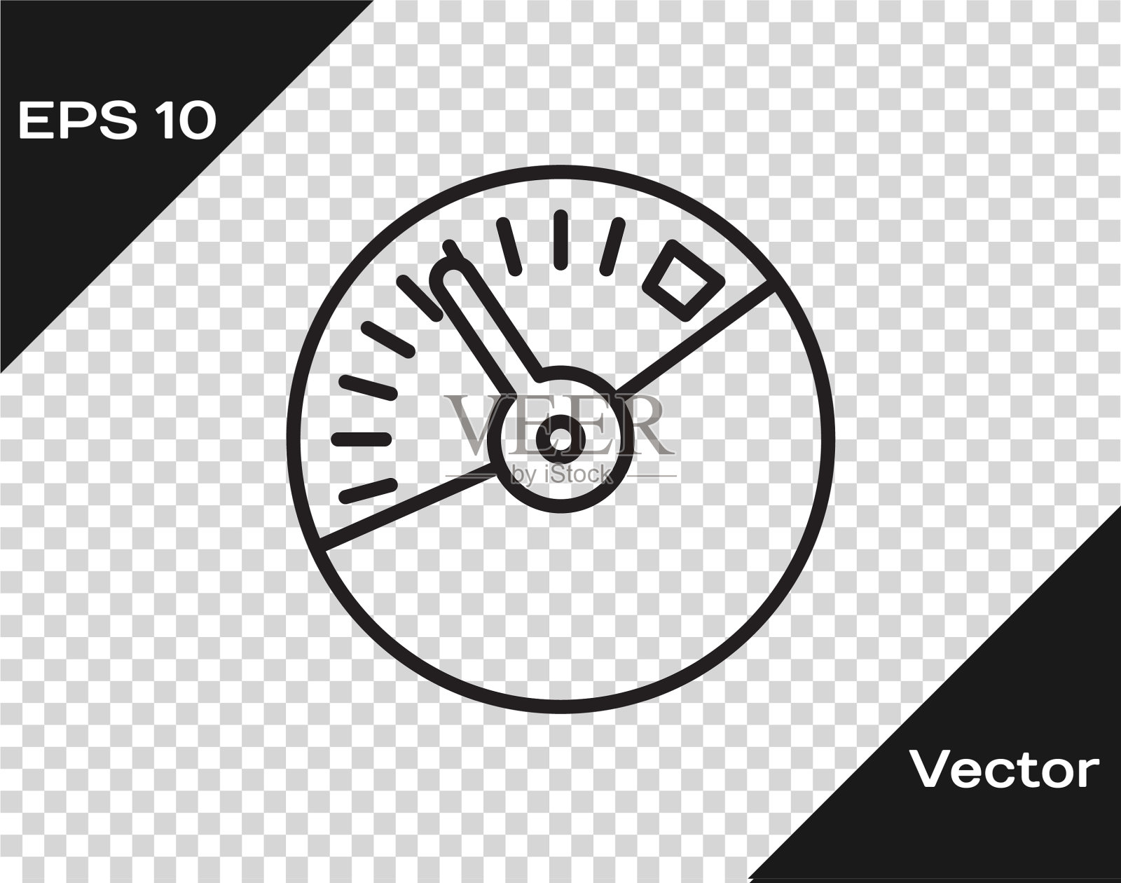 黑线速度计图标隔离插画图片素材