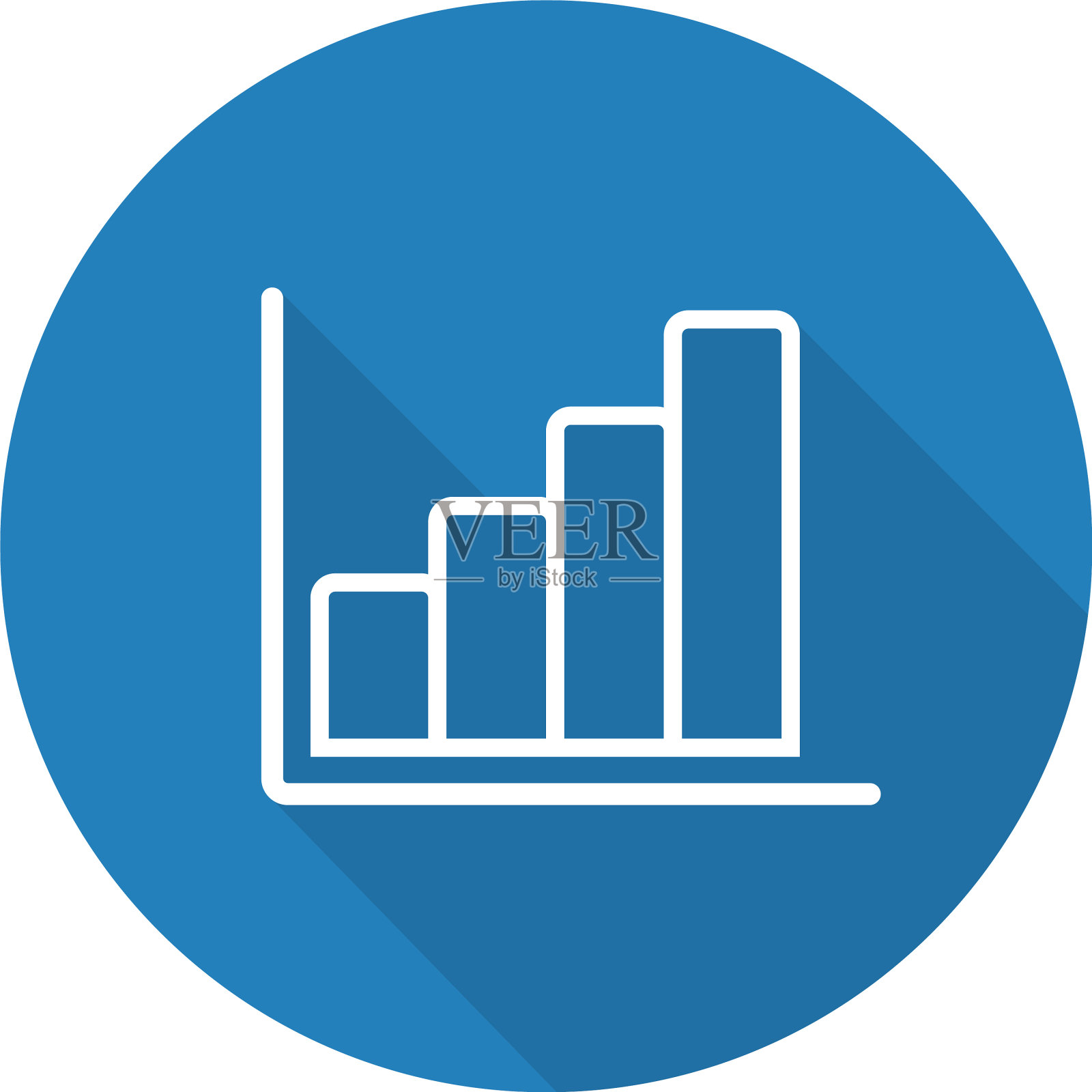 生长图平线性长阴影图标图标素材