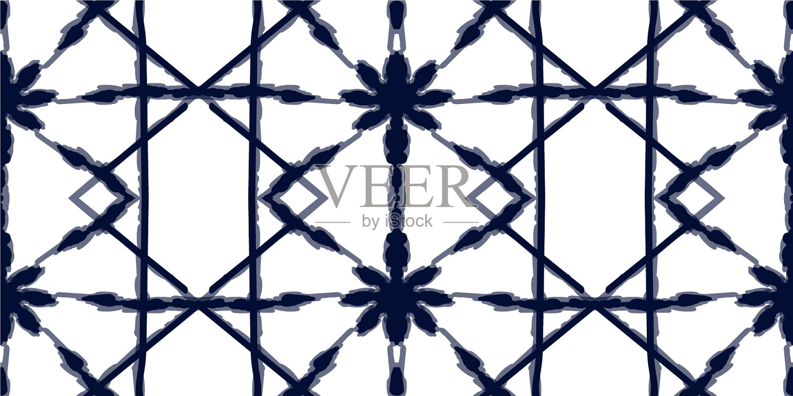 冷蜡染无缝图案插画图片素材