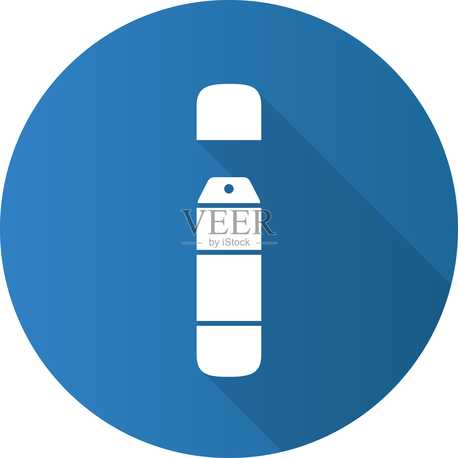 喷雾止汗剂平面设计长阴影图标素材