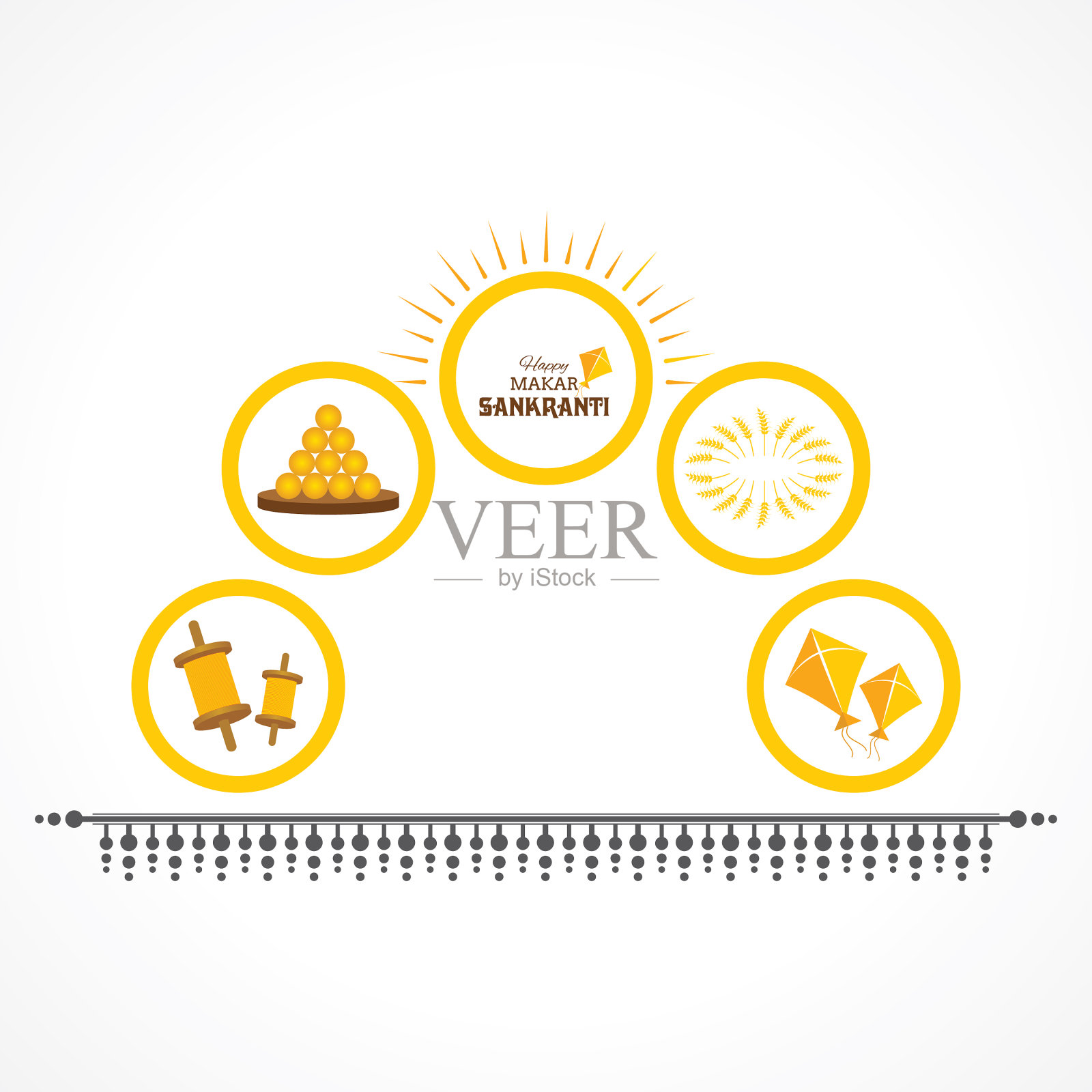 欢迎马卡桑格拉提节插画图片素材