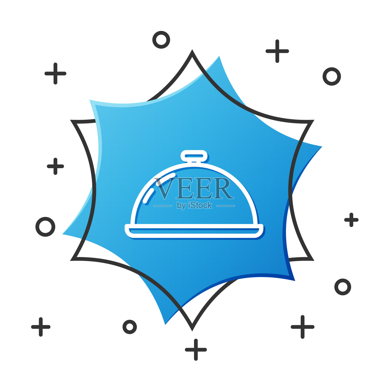 白色的线覆盖着一个托盘食物图标图标素材