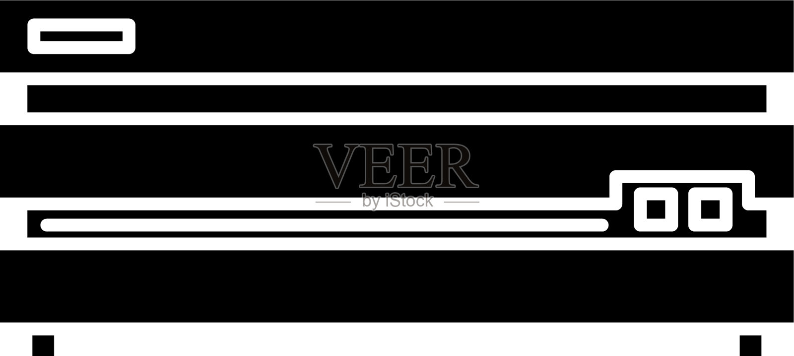 黑色视频游戏机图标孤立在白色上插画图片素材