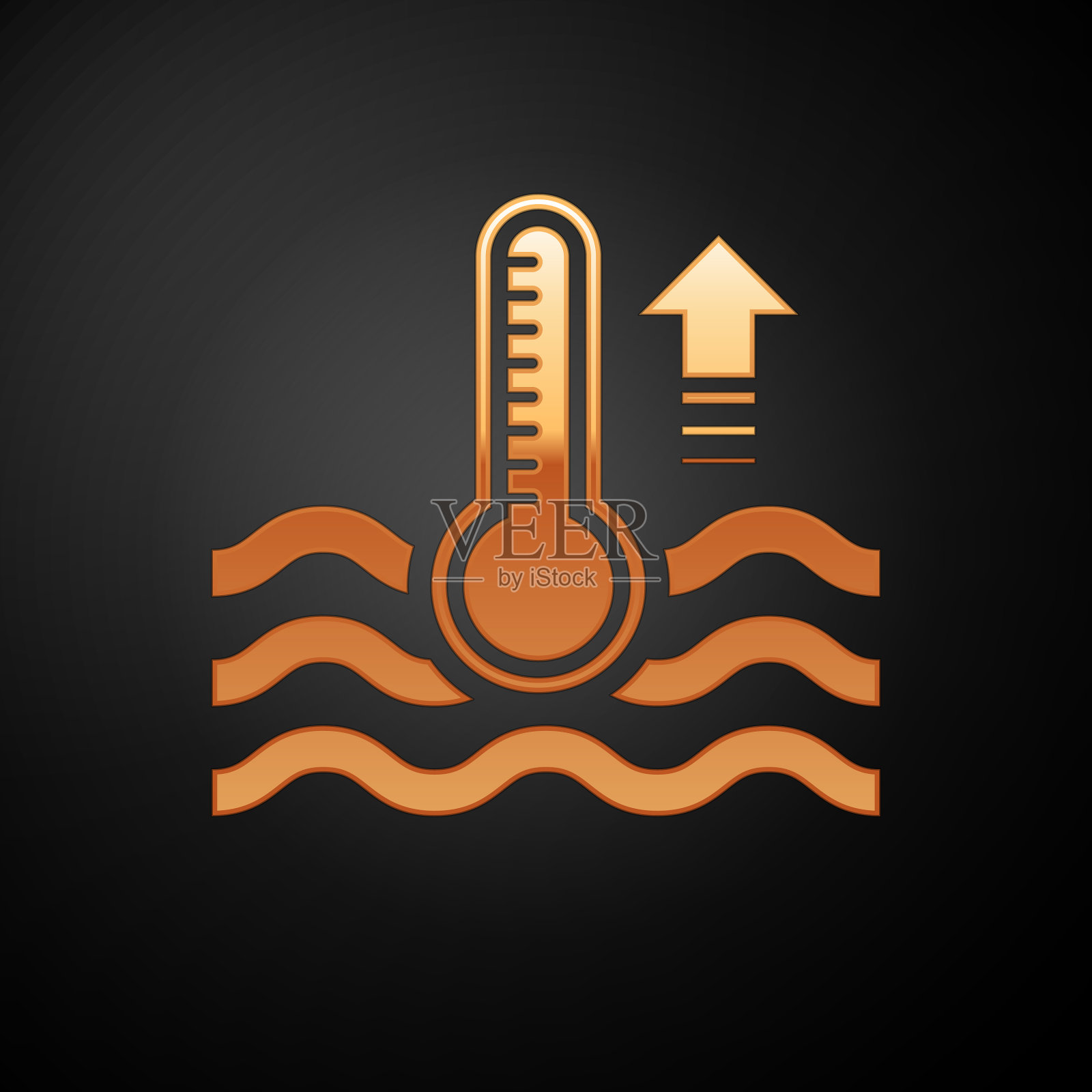 金水温度计测量冷热插画图片素材