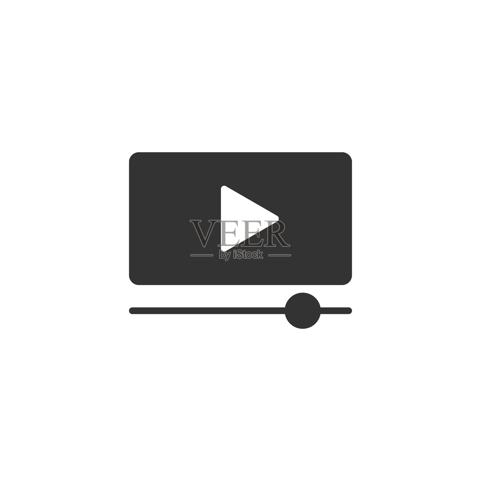 电影图标在平坦风格的电影上孤立的白色图标素材