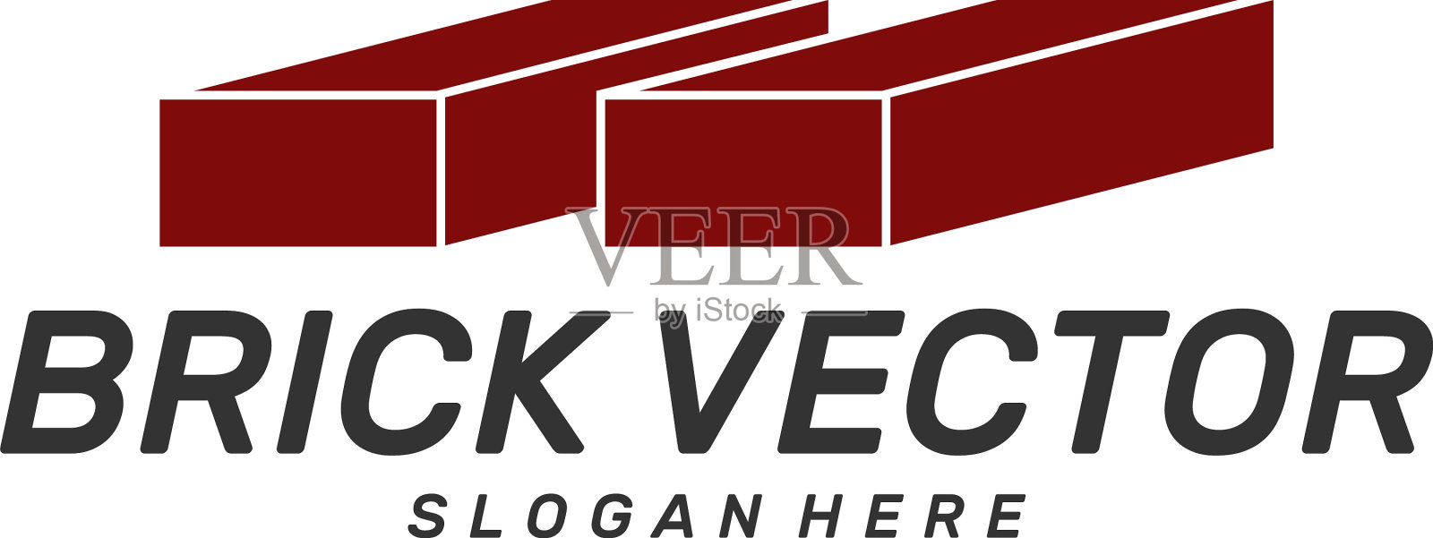 砖砌建筑标志设计砖砌简单插画图片素材