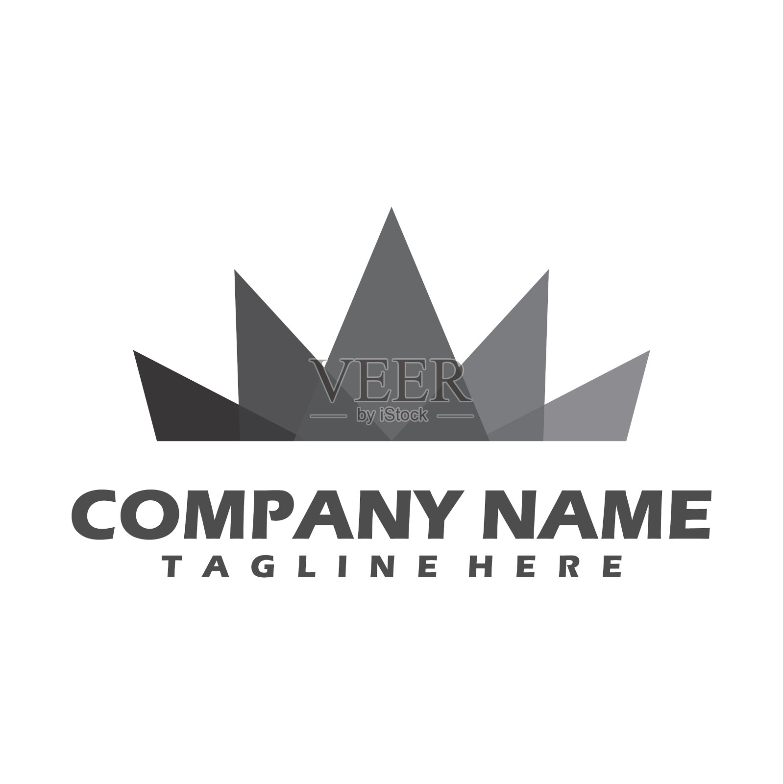 豪华皇冠标志经典而优雅的标志插画图片素材