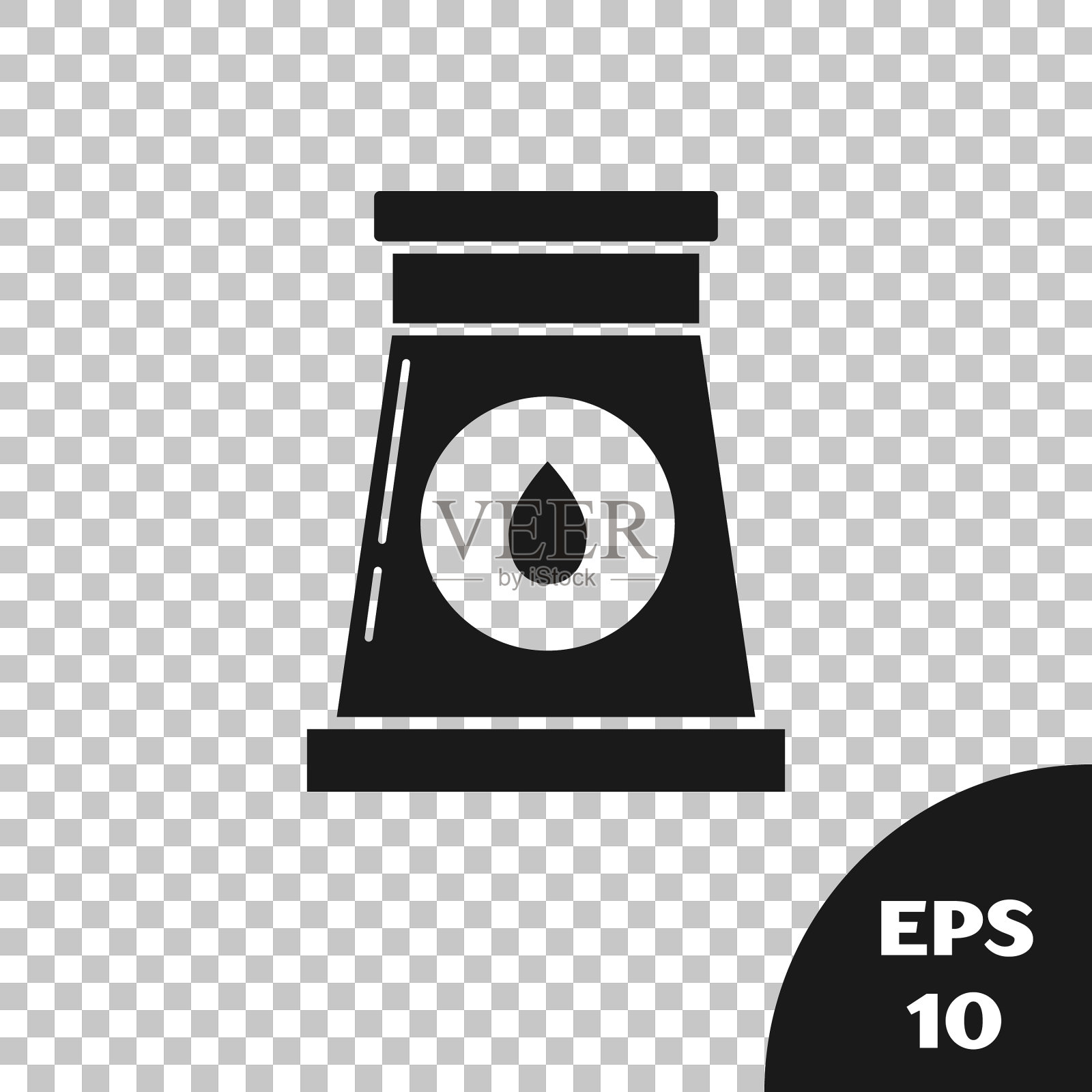 黑色石油天然气工业厂房插画图片素材