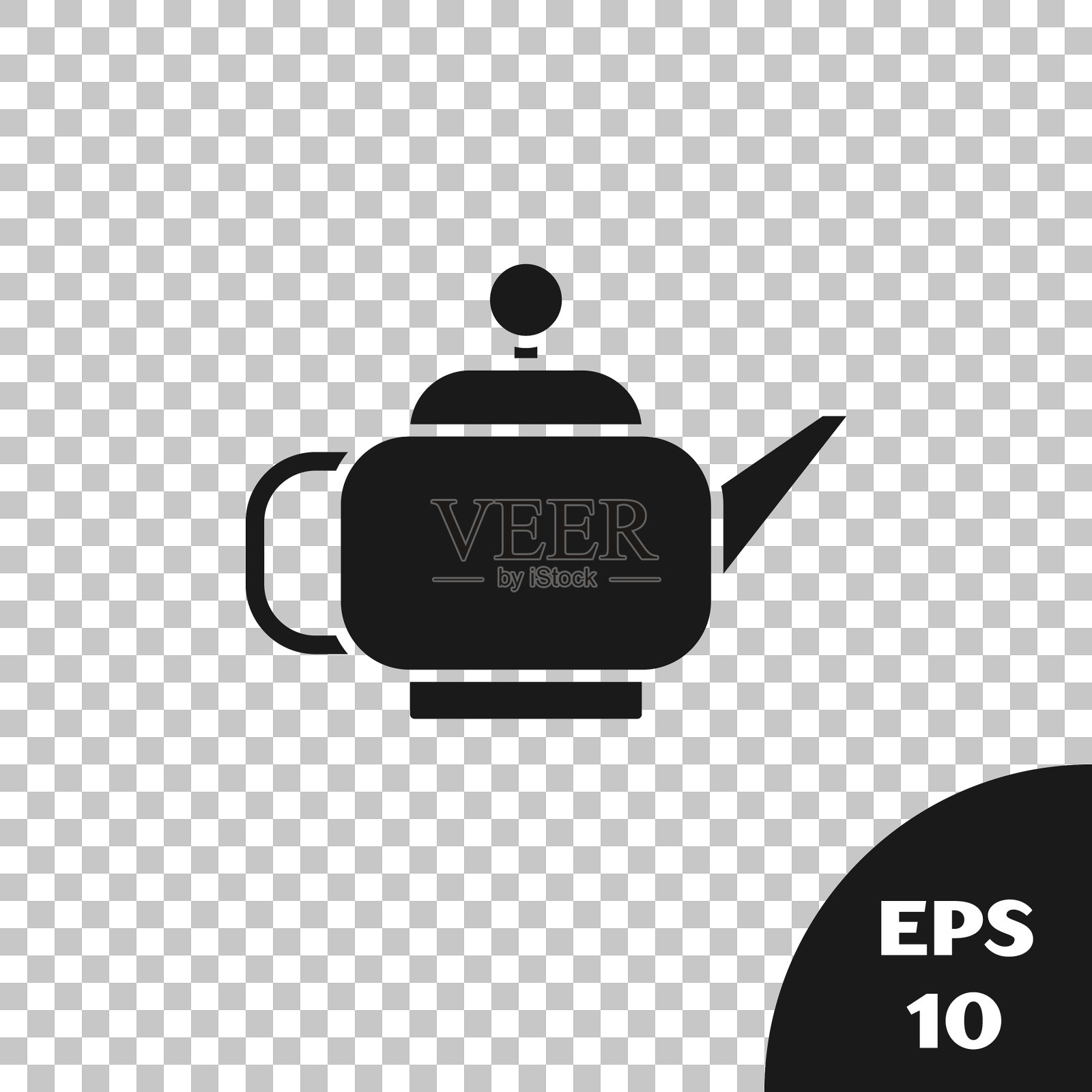 黑色传统日本茶道图标插画图片素材