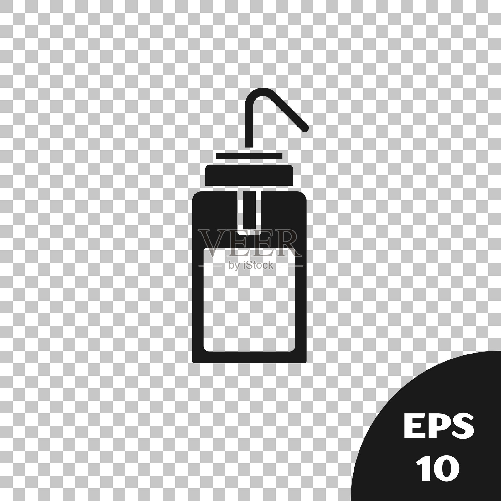 黑色实验室洗瓶化学和插画图片素材