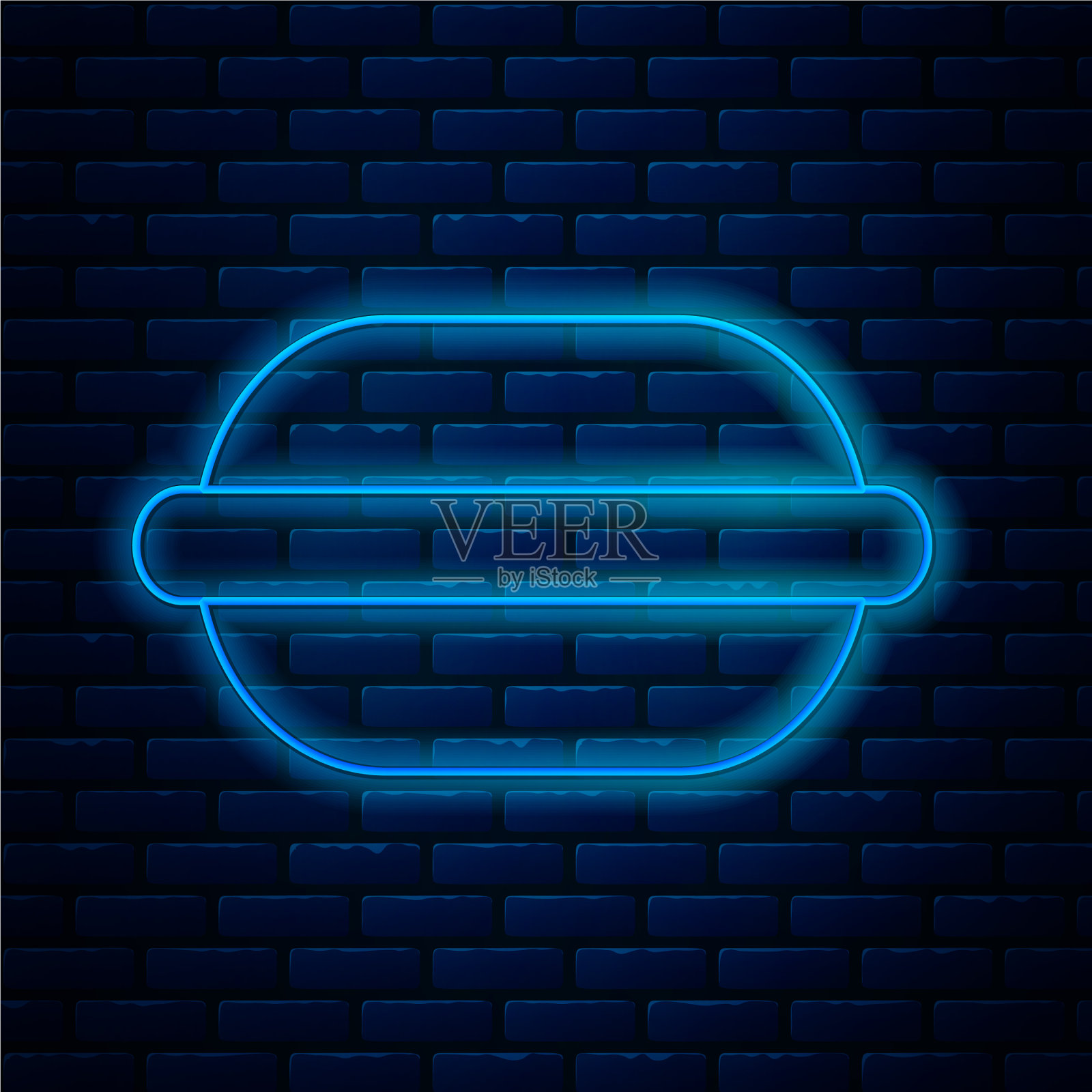 霓虹灯线的马卡龙饼干图标孤立插画图片素材