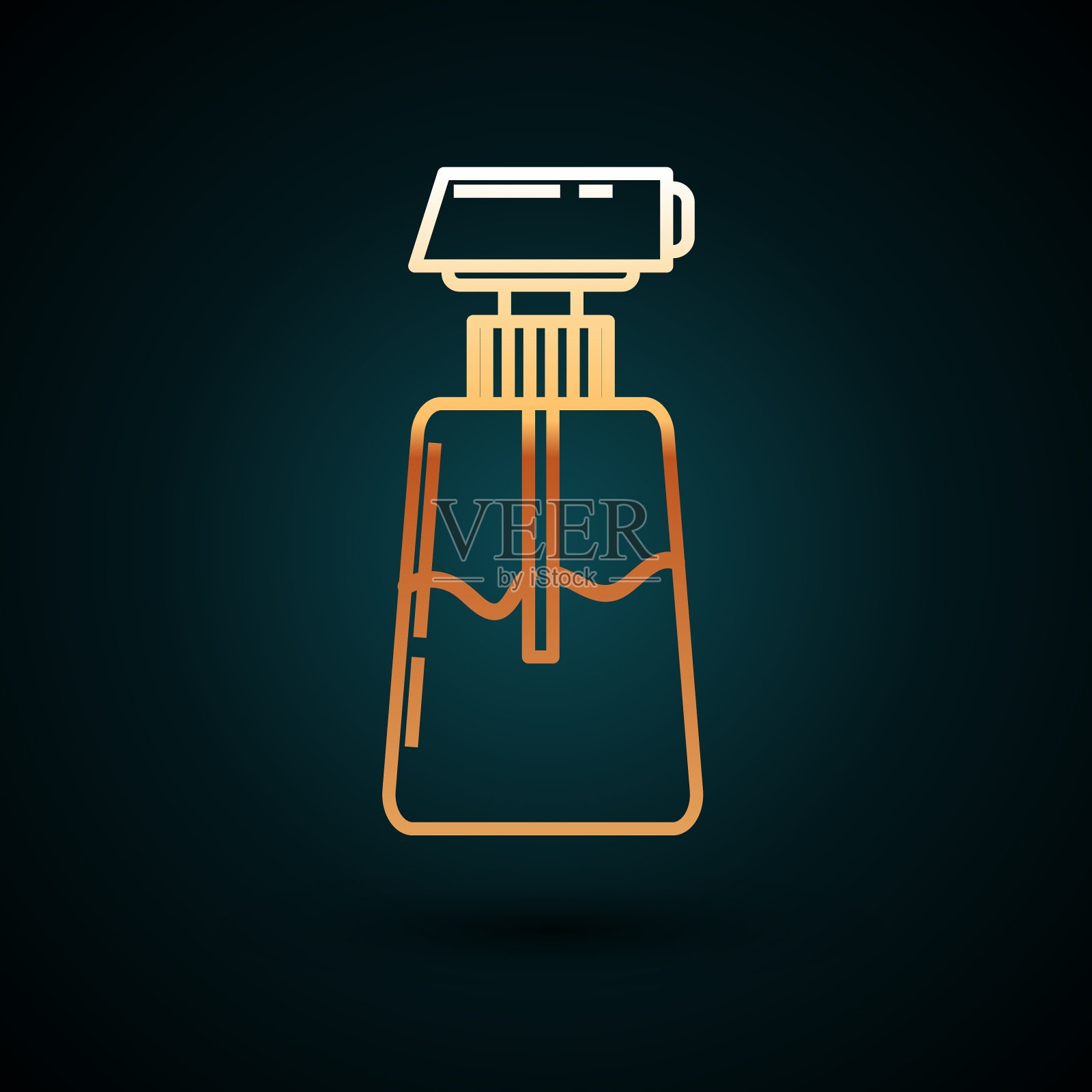 金线霜或乳液化妆品管图标插画图片素材