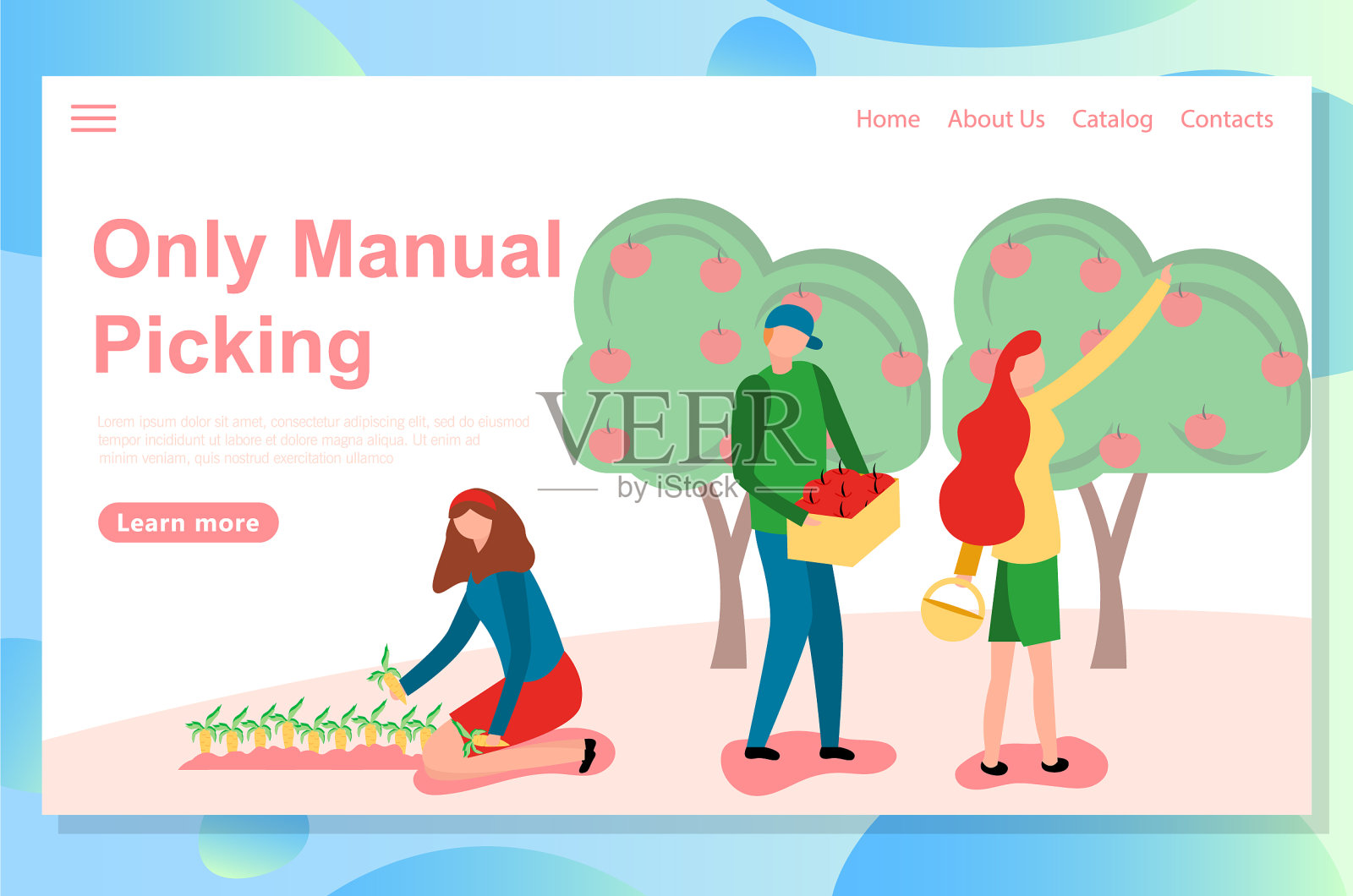 为生态农场设计网页登陆模板设计模板素材