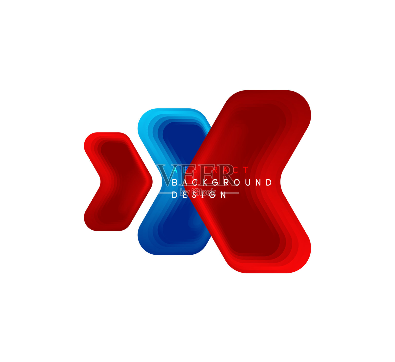 箭头几何横幅创建与混合插画图片素材