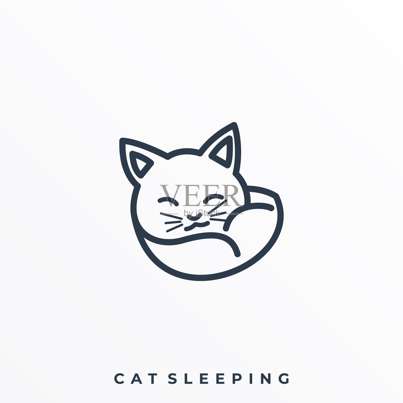 猫滑动模板插画图片素材