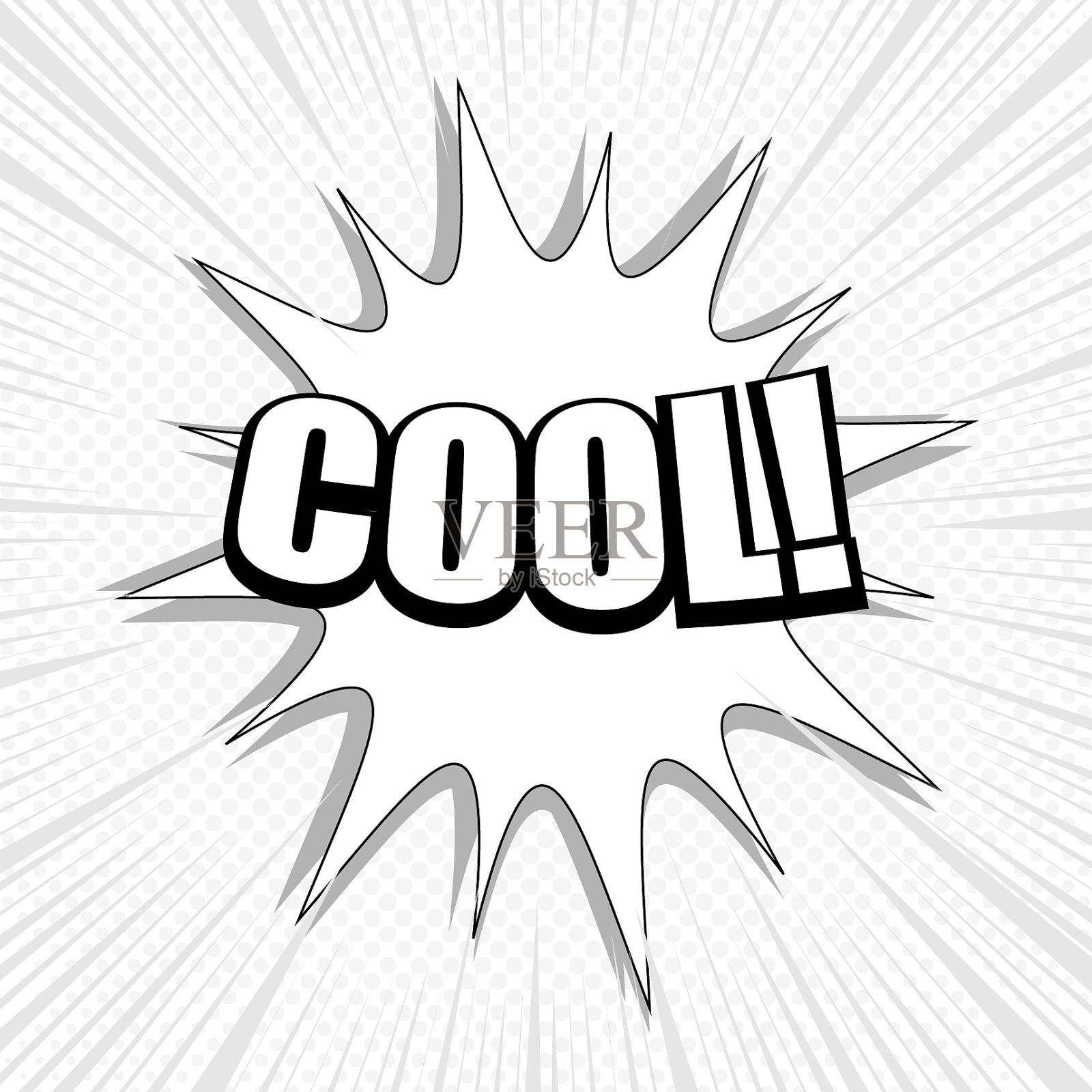 黑白喜剧爆炸模板插画图片素材