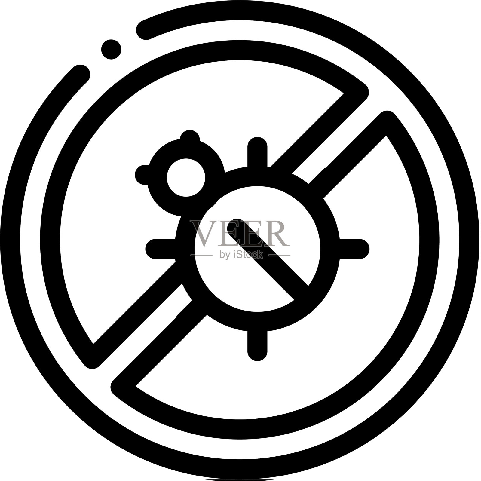 防床垫臭虫图标轮廓图标素材