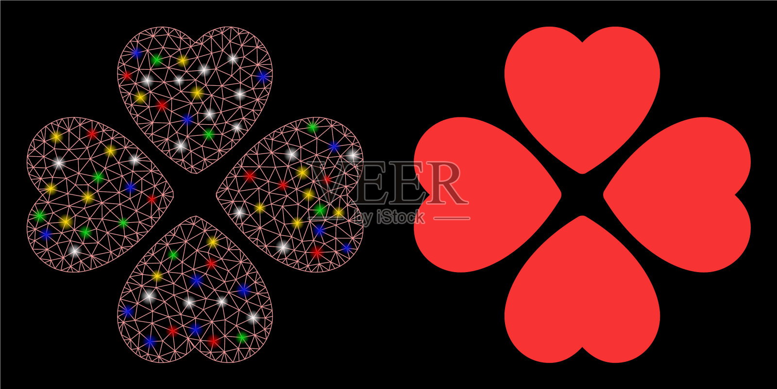 耀斑网格2d花图标耀斑点插画图片素材