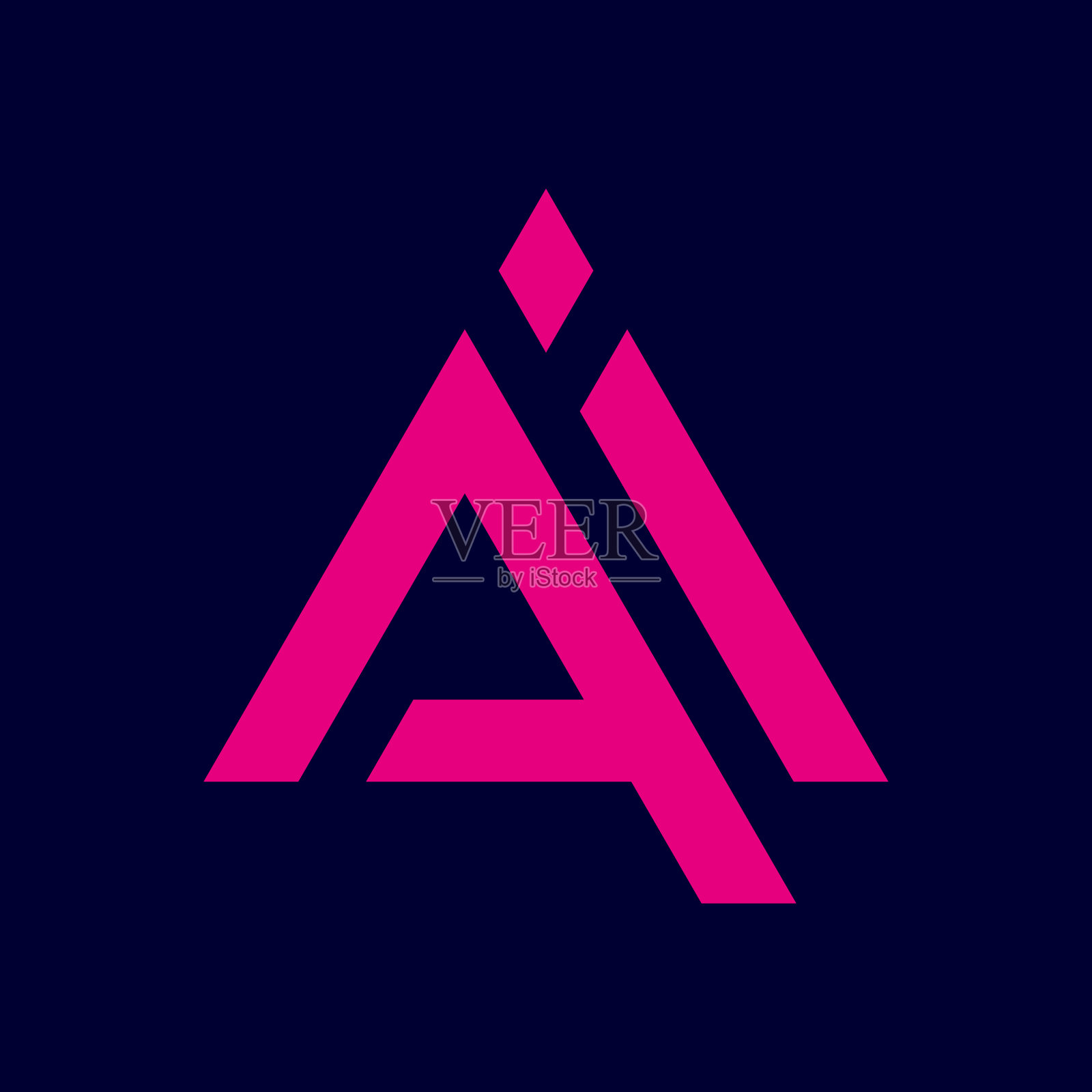 科技ai标志字母概念现代设计模板素材