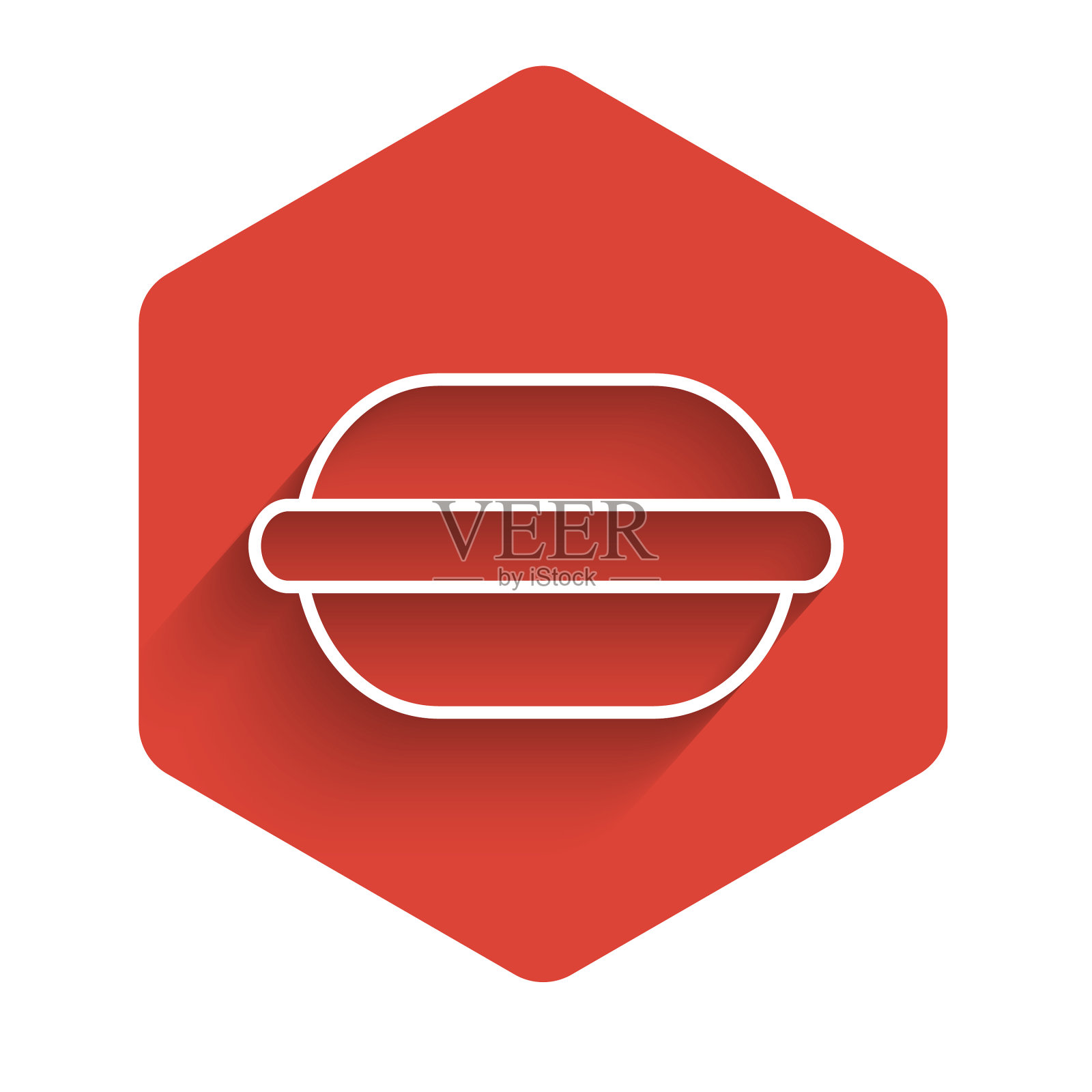 白线马卡龙饼干图标隔离用长图标素材