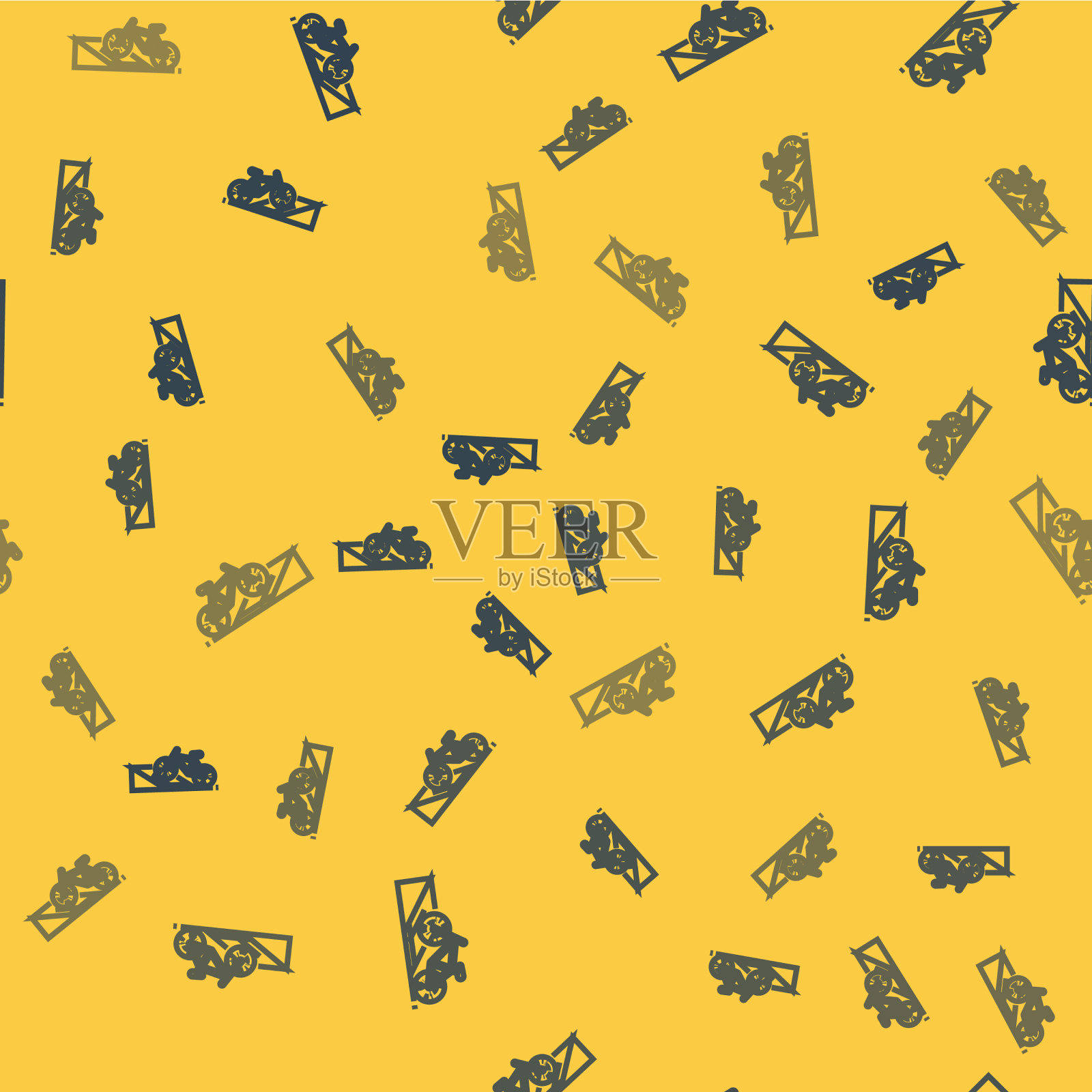 蓝线自行车在街道匝道图标孤立插画图片素材