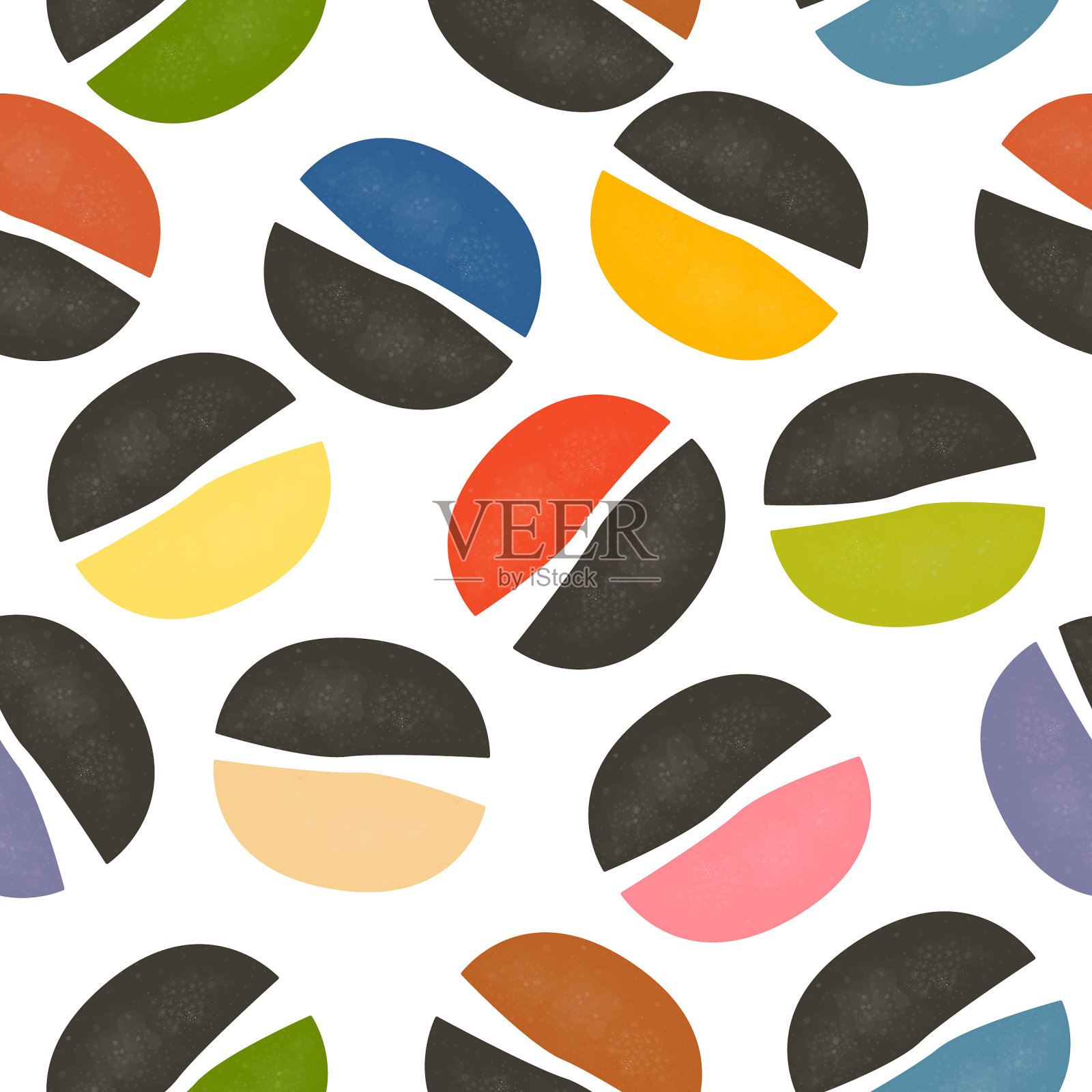 陶土抽象无缝图案现代插画图片素材