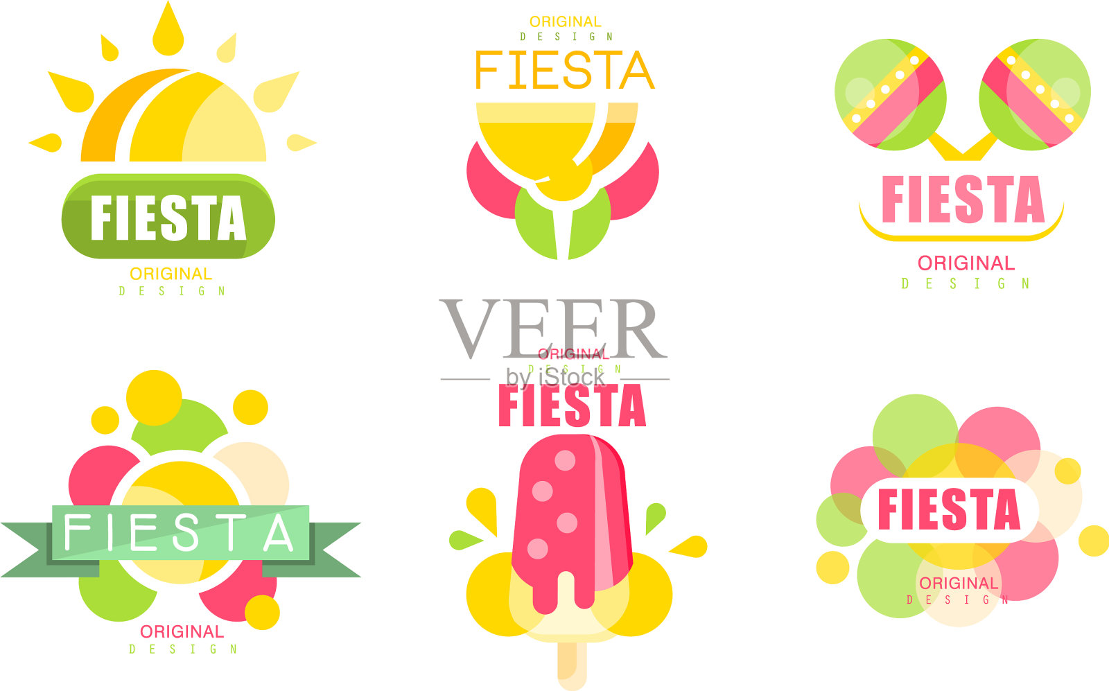 嘉年华标志和标签原创设计集插画图片素材