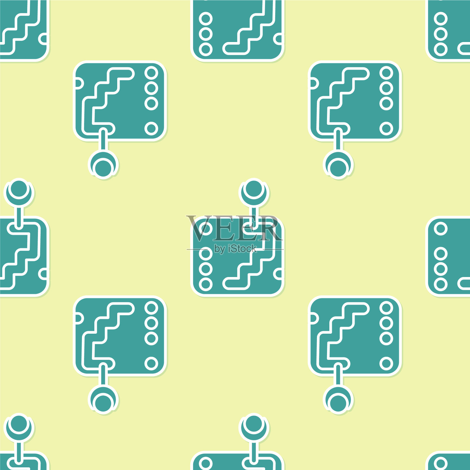 绿色换挡图标隔离无缝模式插画图片素材