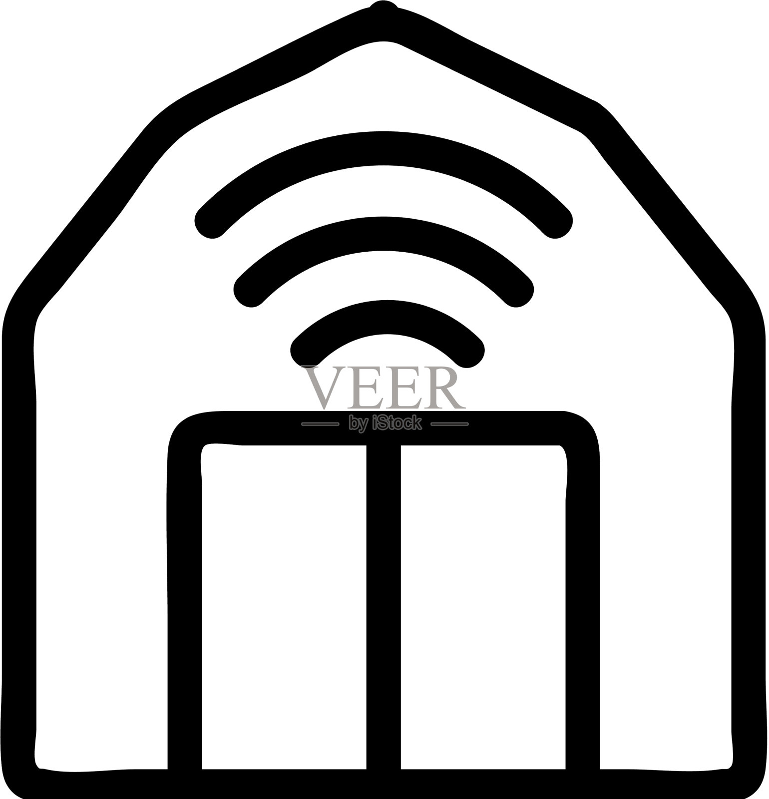 智能农场图标孤立轮廓符号图标素材