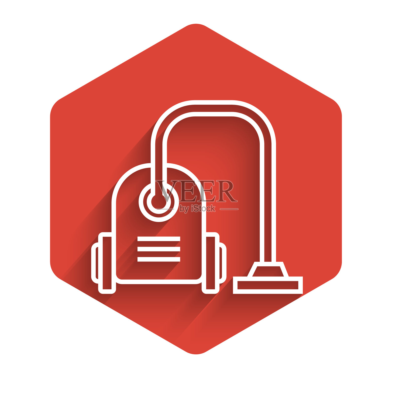 吸尘器图标用白线隔开插画图片素材