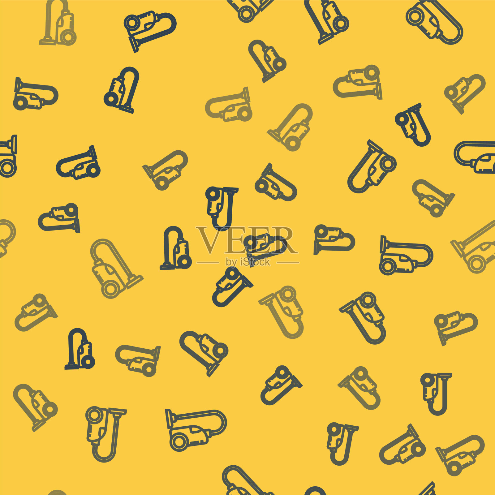 蓝线真空吸尘器图标隔离无缝插画图片素材