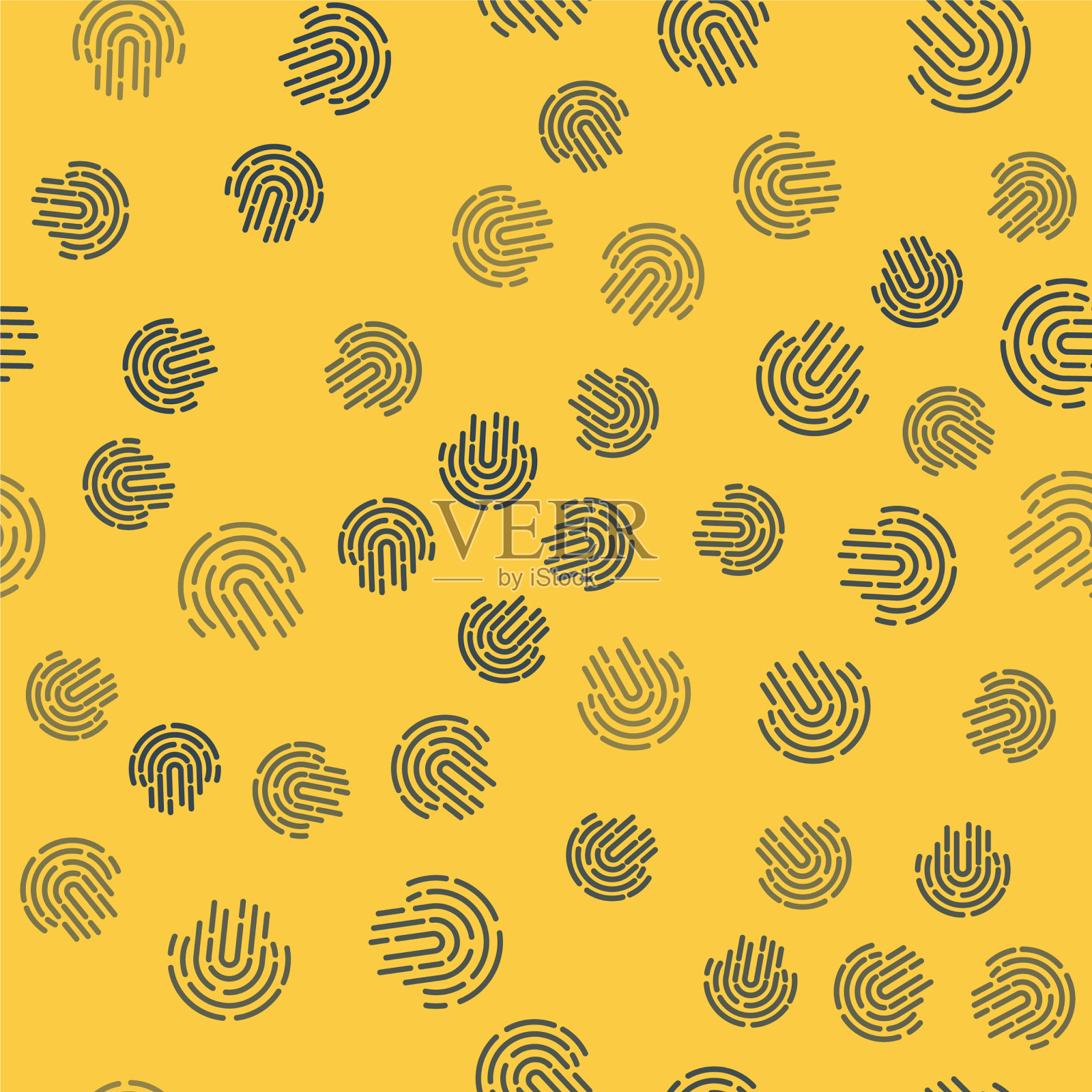 蓝线指纹图标隔离无缝插画图片素材