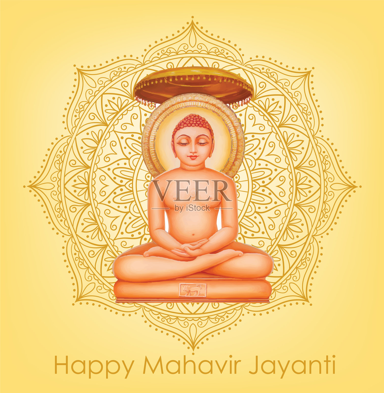 Mahavir jayanti mandala传单横幅海报插画图片素材