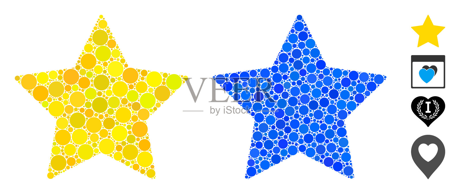 收藏马赛克图标球项目插画图片素材