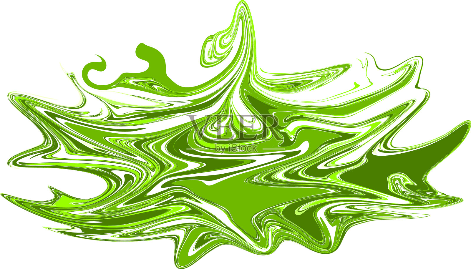 绿水溢出隔离插画图片素材