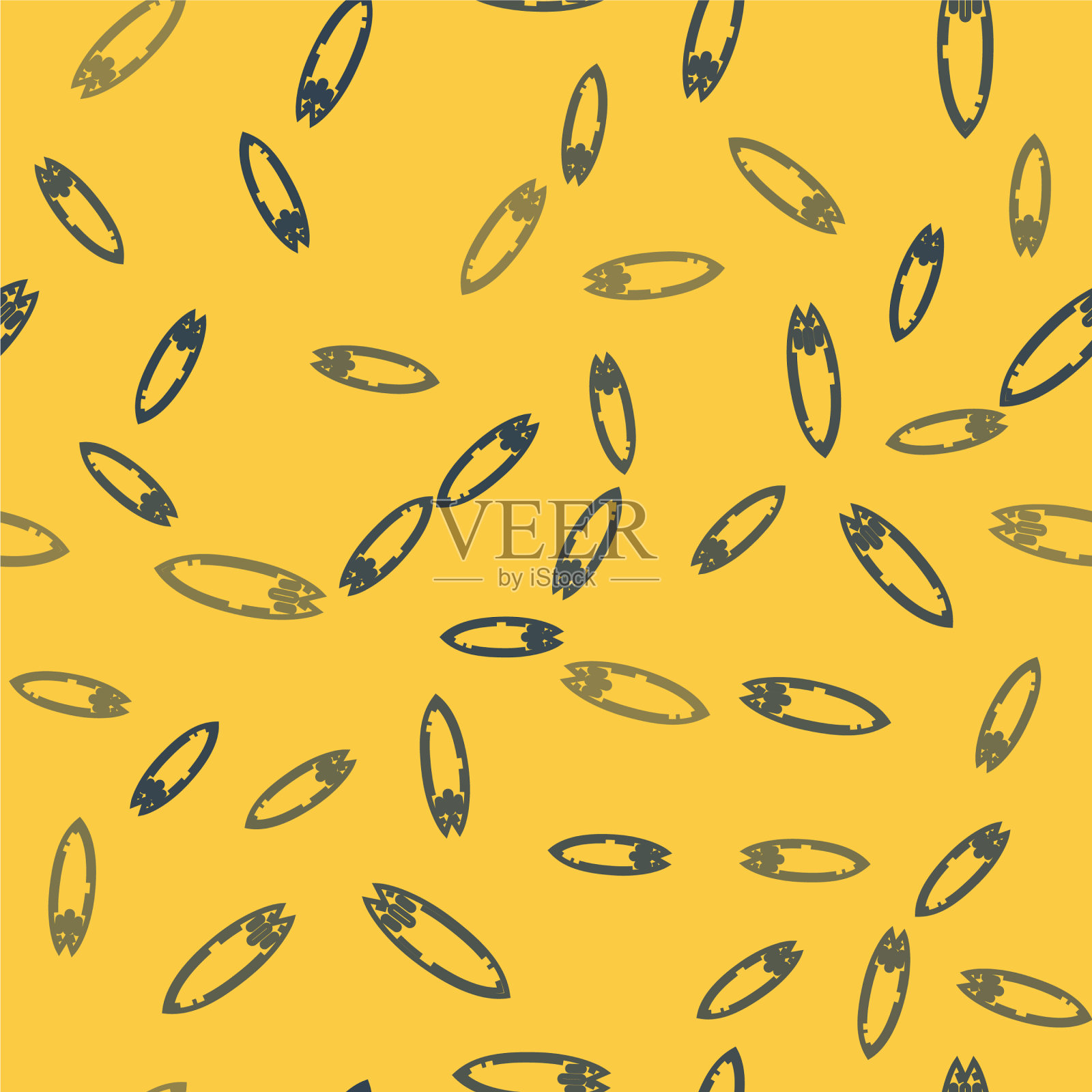 蓝线冲浪板图标隔离无缝图案插画图片素材