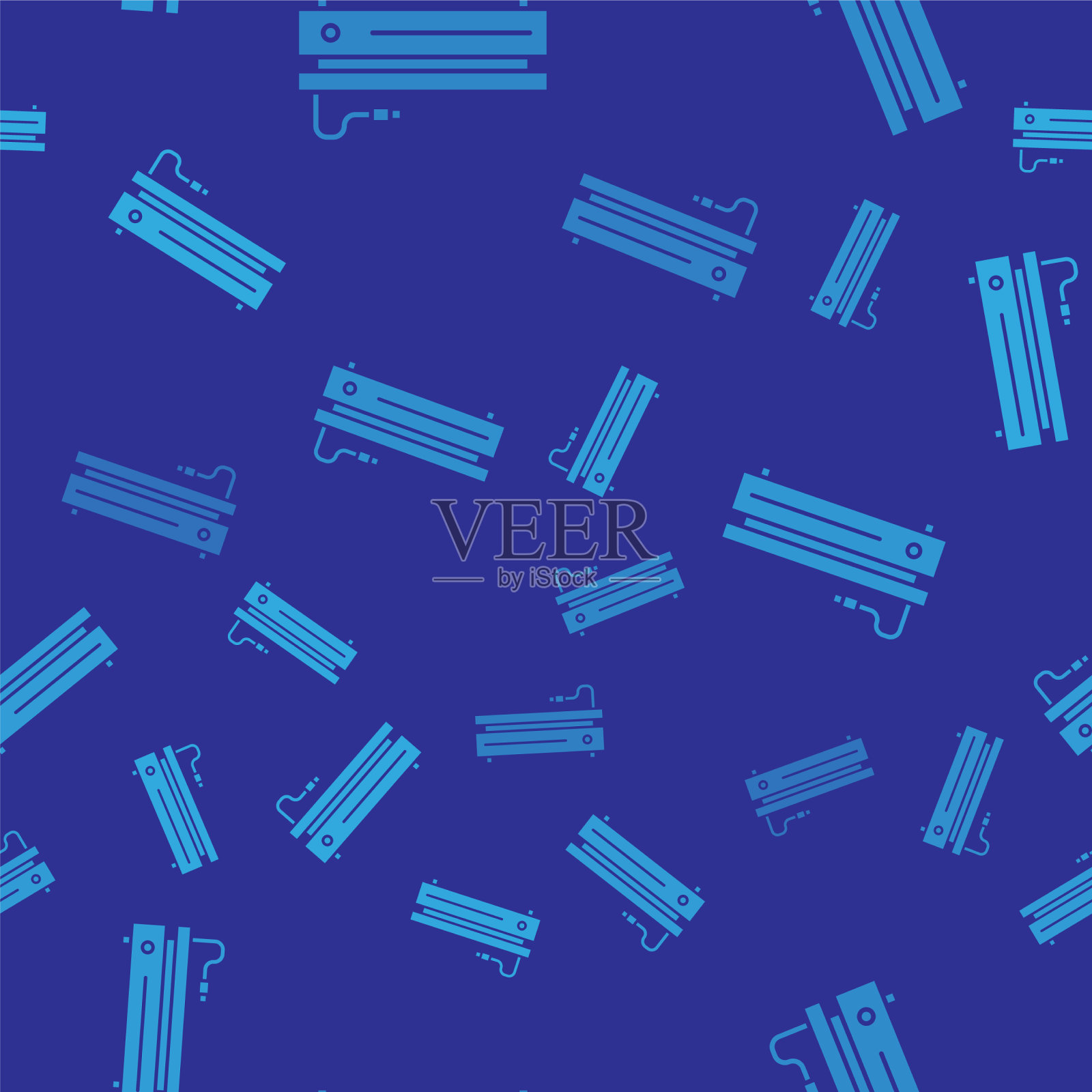 蓝色视频游戏机图标隔离无缝插画图片素材